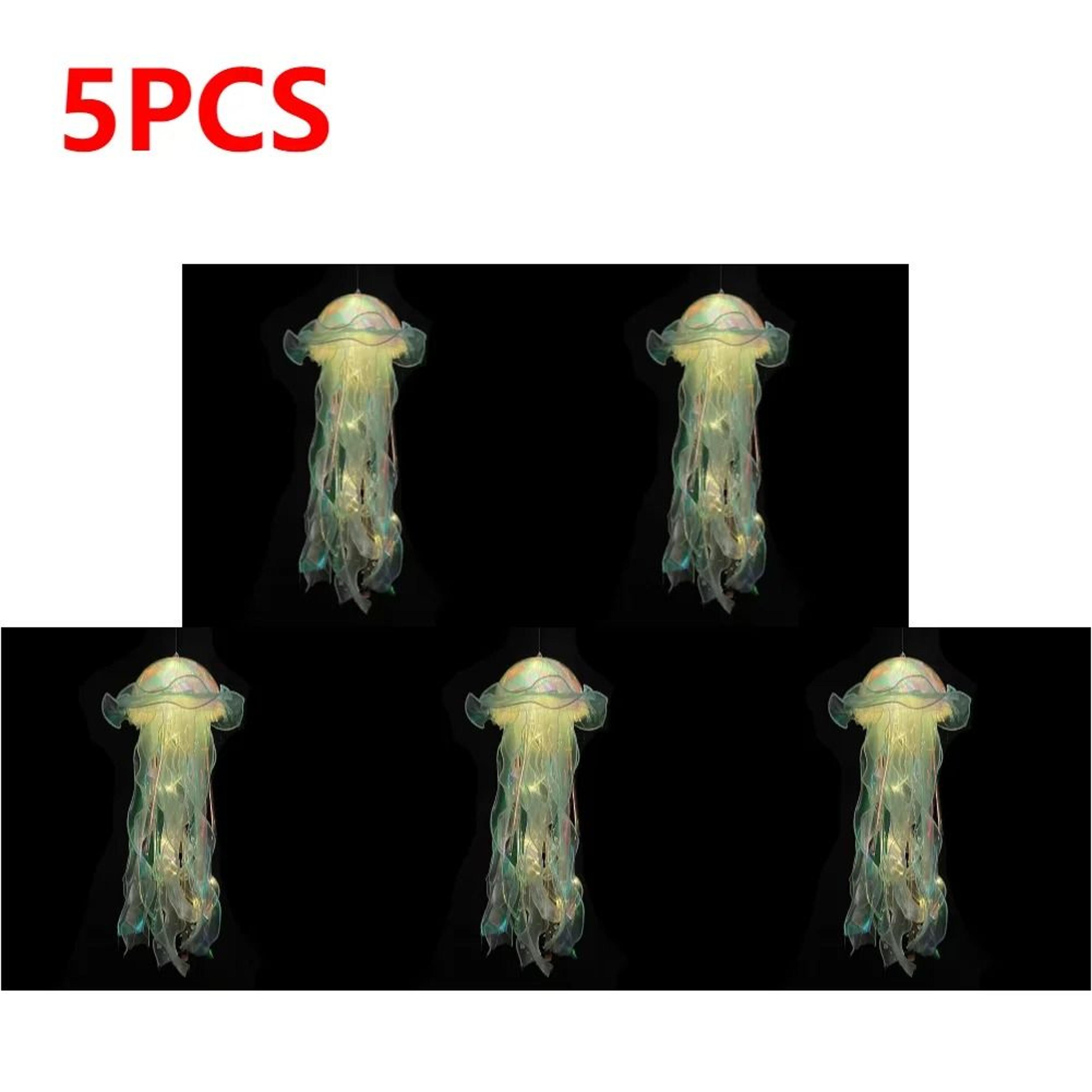 Gradient Jellyfish LED Night Light  Iridescent Hanging Pendant Lamp 16