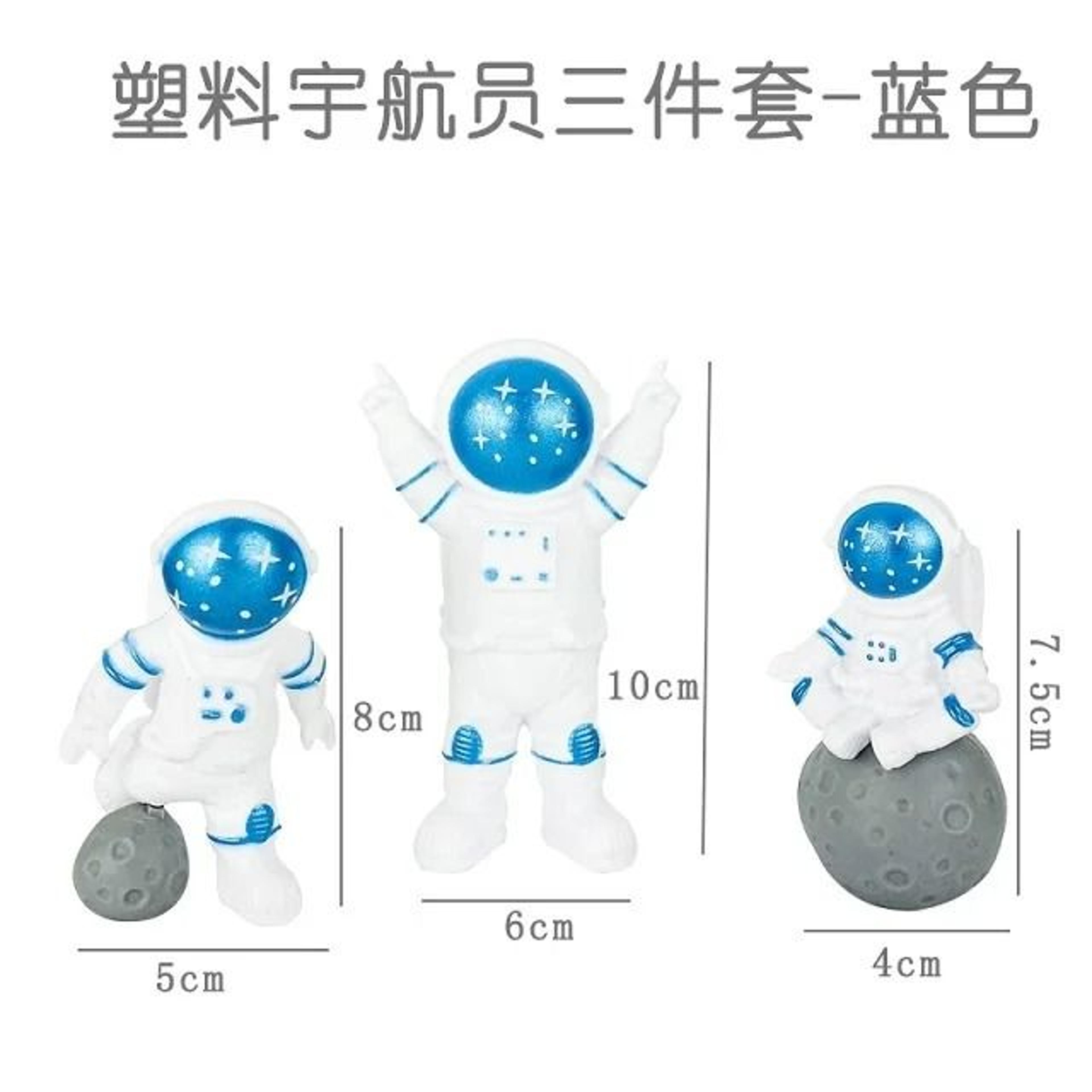 Astronaut Explorer Figurine Set  4Piece Miniature Spaceman Desktop Sculpture 13