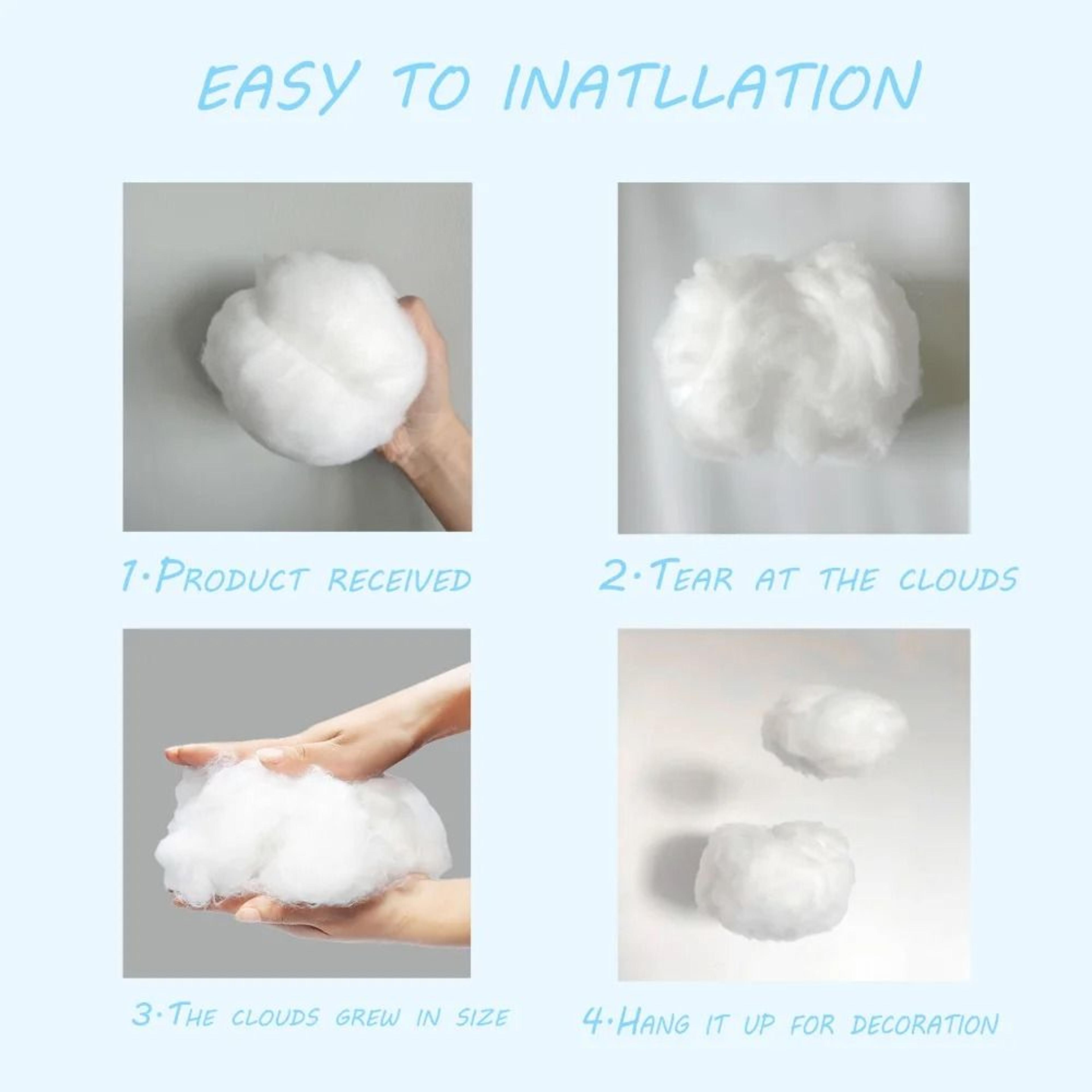 9Piece 3D Floating Cloud Decor Set  Artificial Ceiling Clouds For Weddings  Bedrooms 5