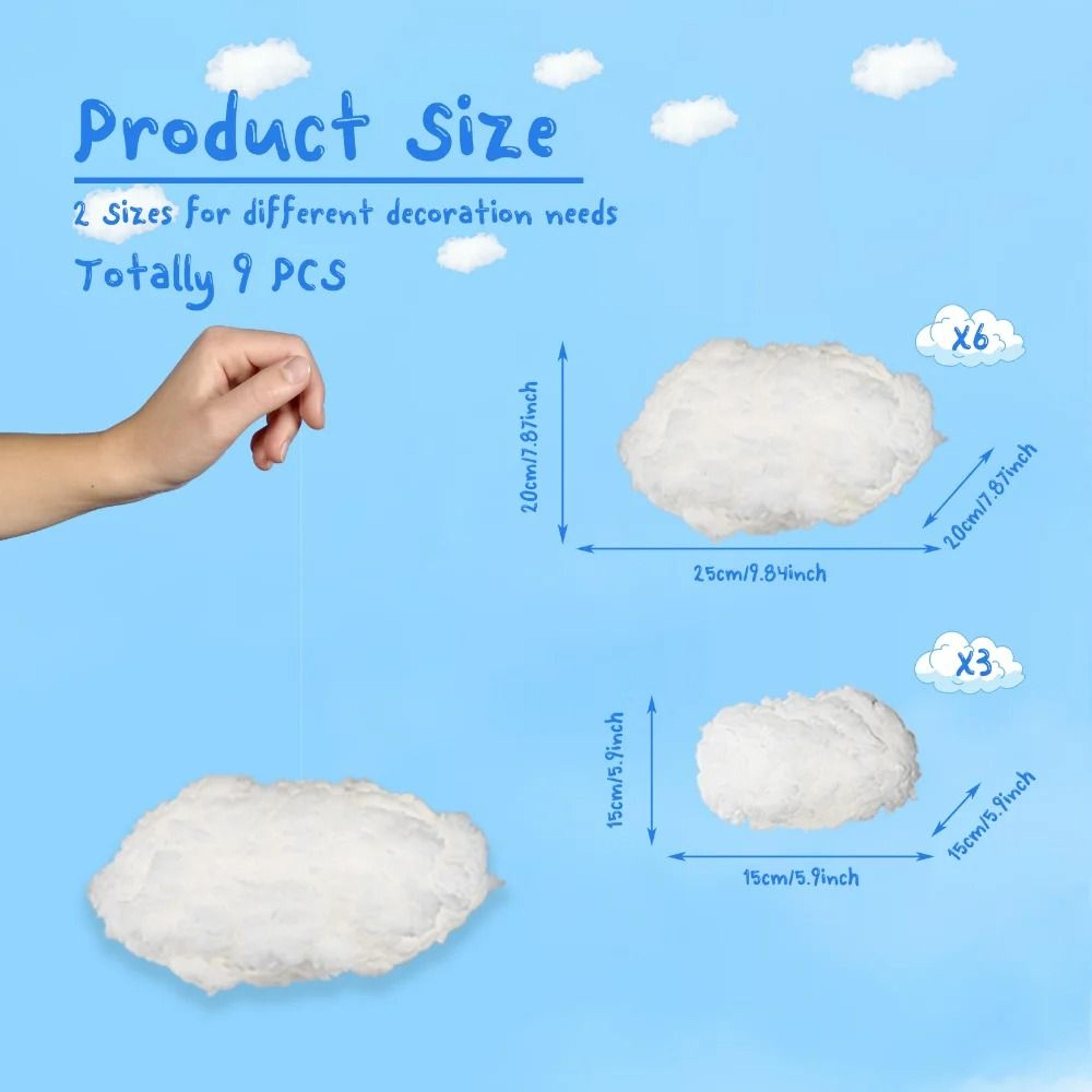 9Piece 3D Floating Cloud Decor Set  Artificial Ceiling Clouds For Weddings  Bedrooms 7