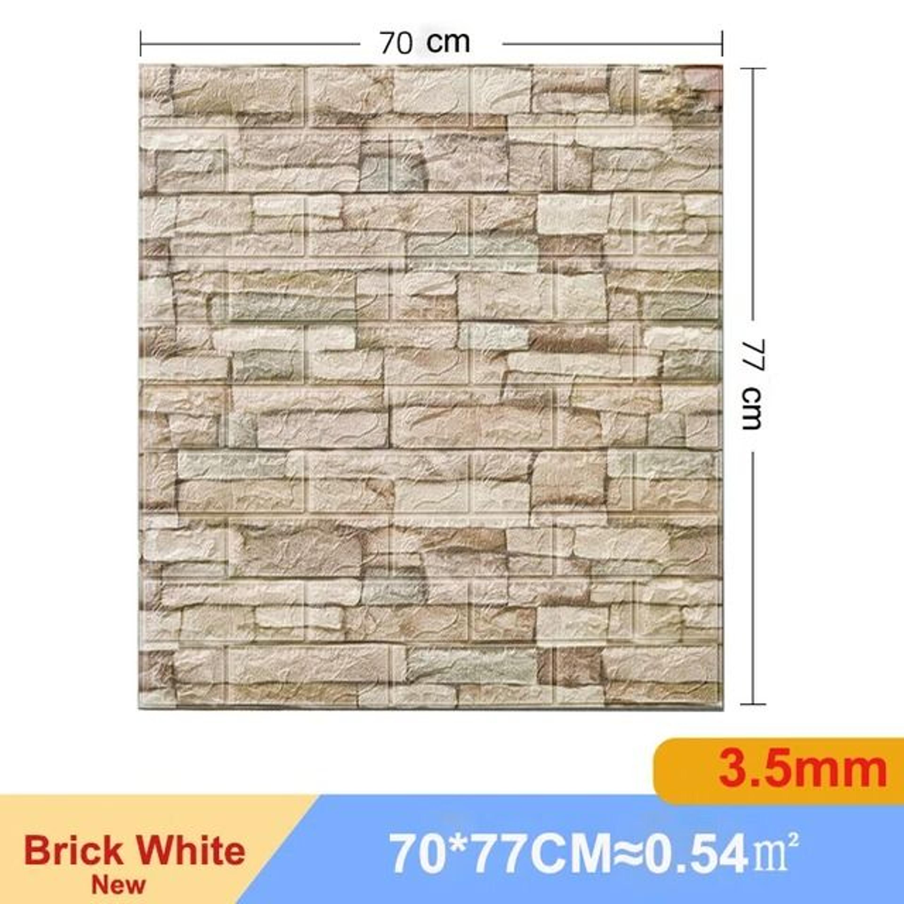 Premium 10Piece 3D Brick Wall Panel Set  SelfAdhesive KidSafe DIY Wallpaper 6