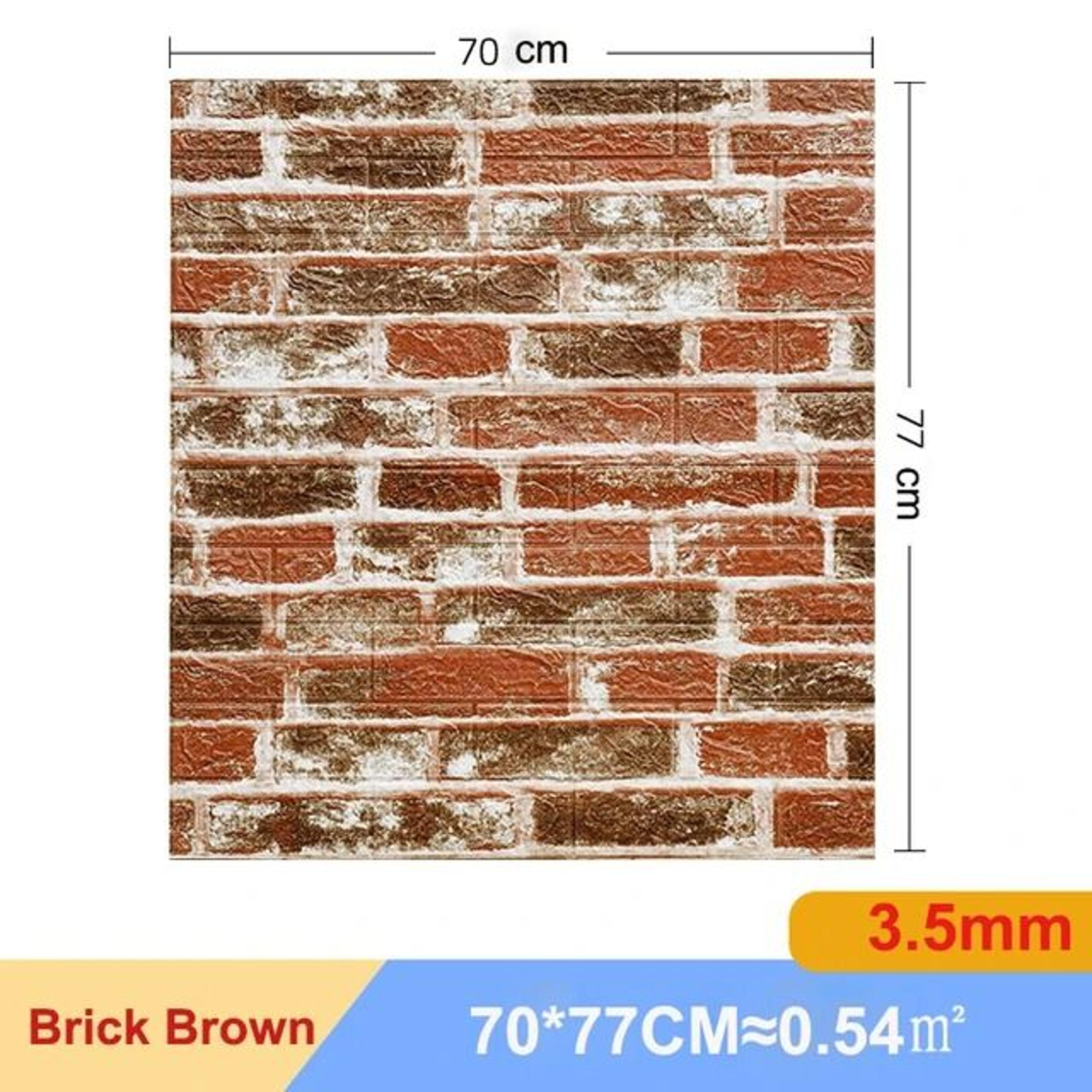 Premium 10Piece 3D Brick Wall Panel Set  SelfAdhesive KidSafe DIY Wallpaper 22