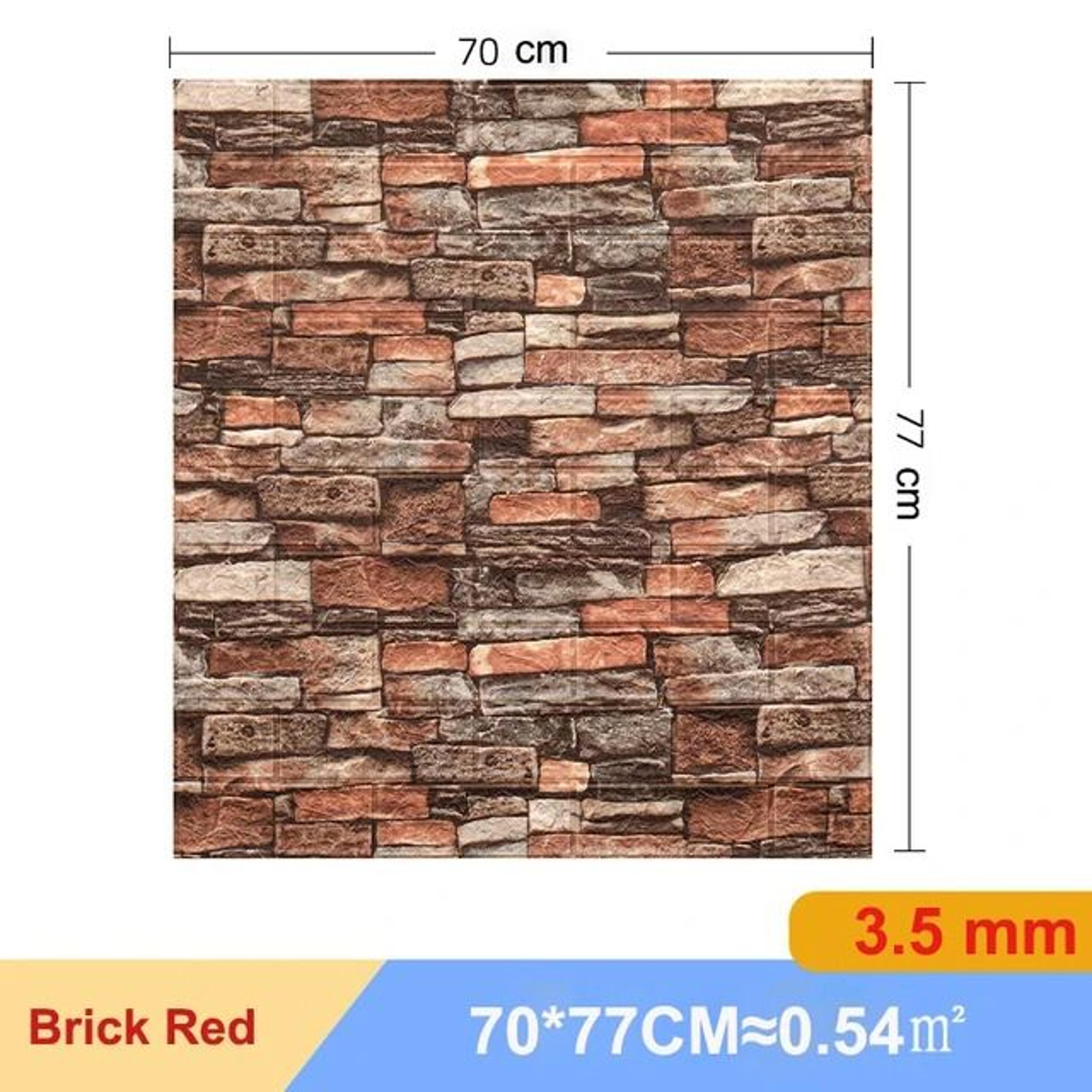 Premium 10Piece 3D Brick Wall Panel Set  SelfAdhesive KidSafe DIY Wallpaper 25