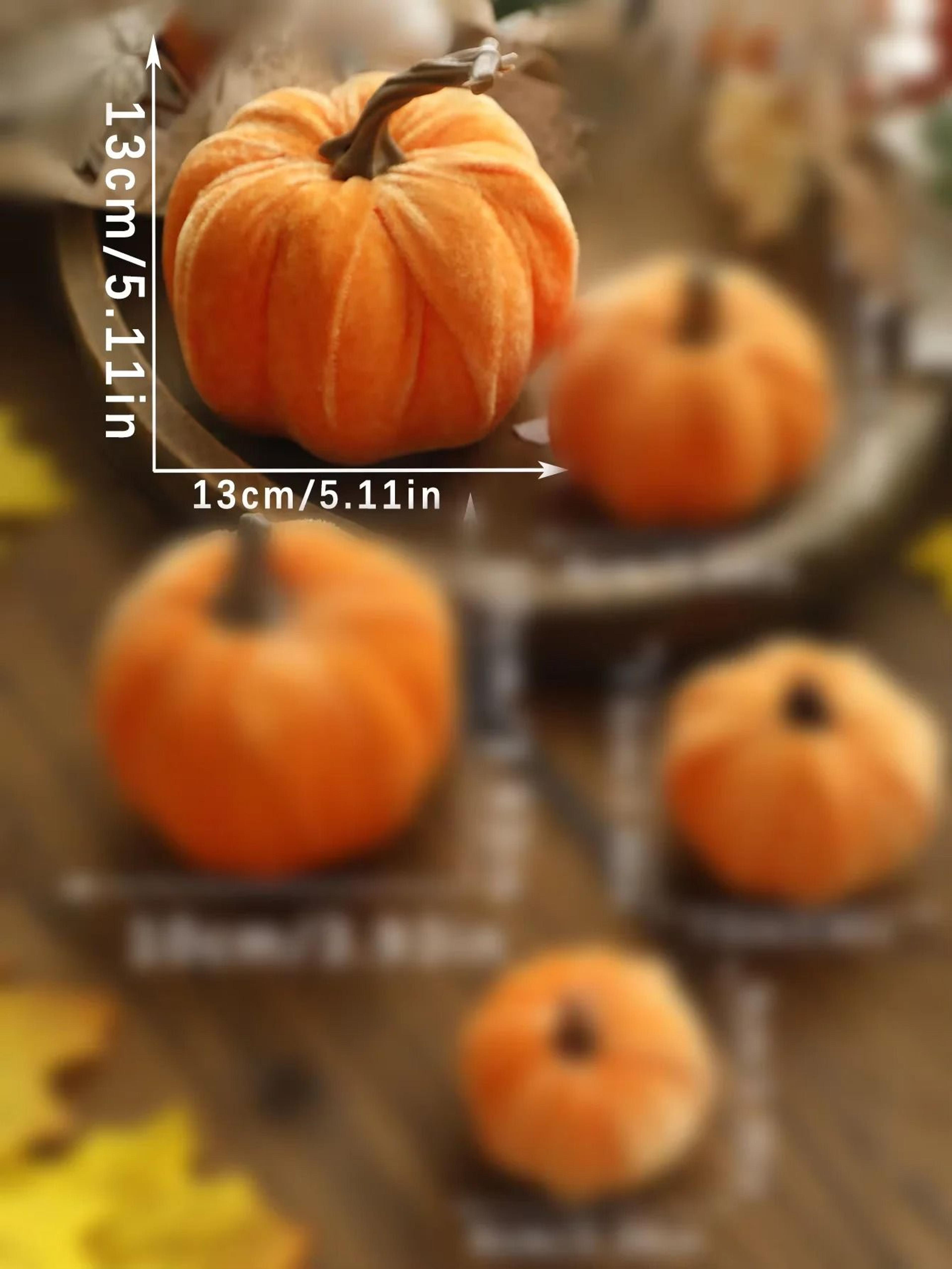 Premium Velvet Artificial Pumpkin  Elegant Red Fall Decor For Thanksgiving  Halloween 9