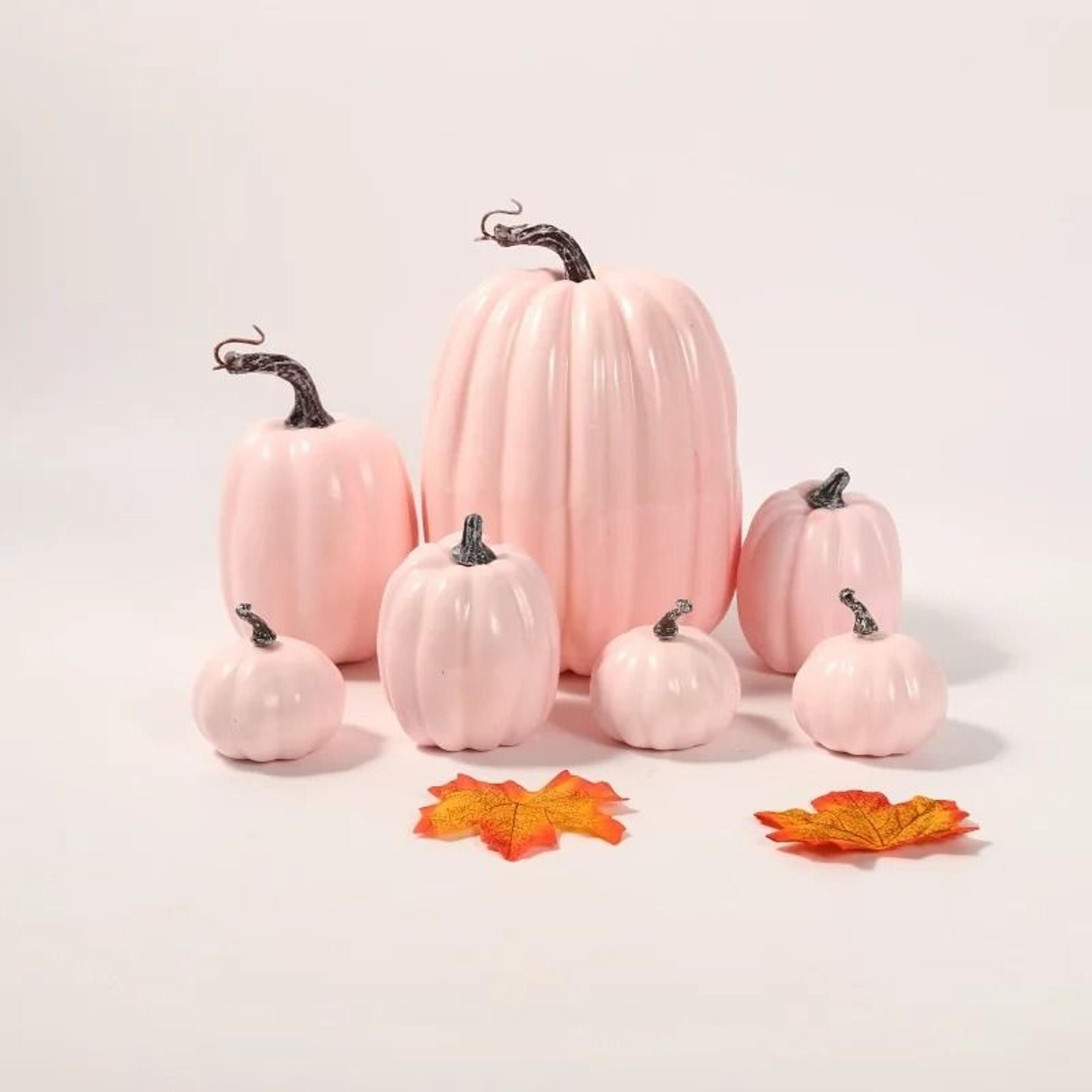 Artisanal Harvest Pumpkin Collection  7Piece Premium Simulated Pumpkin Set For Autumn Weddings  Hal 1