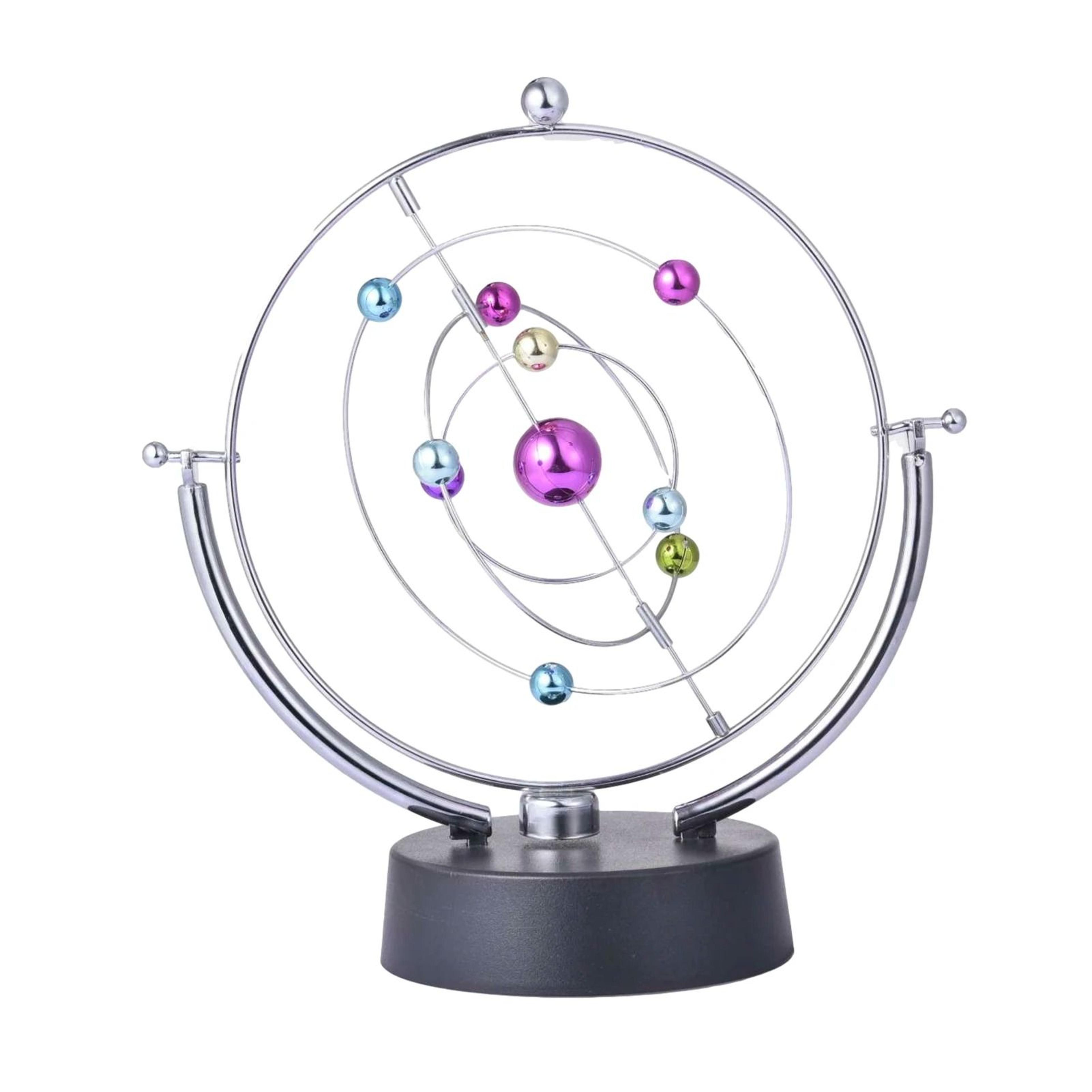 Celestial Perpetual Motion Orbit  Kinetic Revolving Solar System Model For Executive Desk  Modern H 4