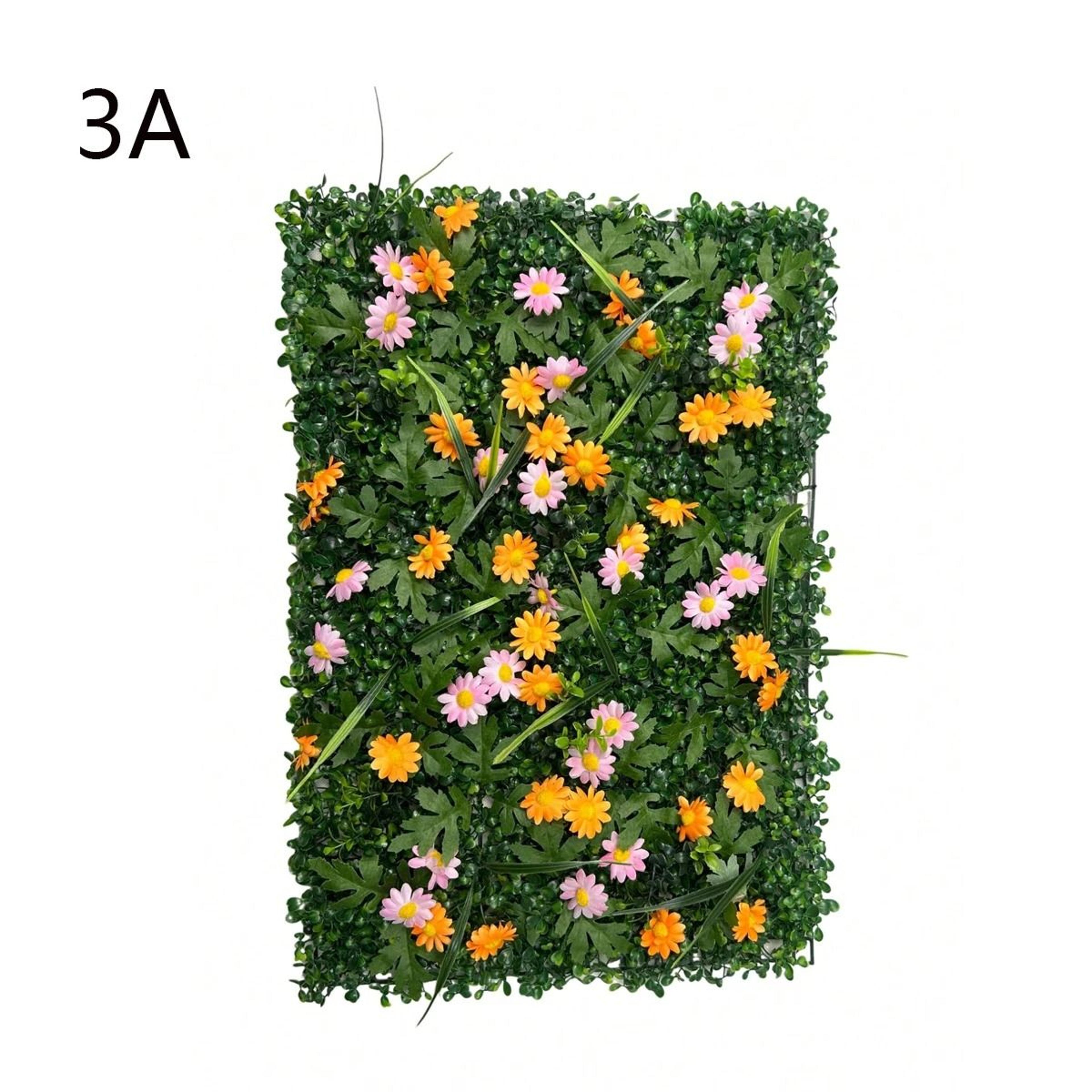 Botanical Fusion Artificial Grass Wall  3D Greenery Backdrop With Ferns  Flowers For Indoor Home De 10
