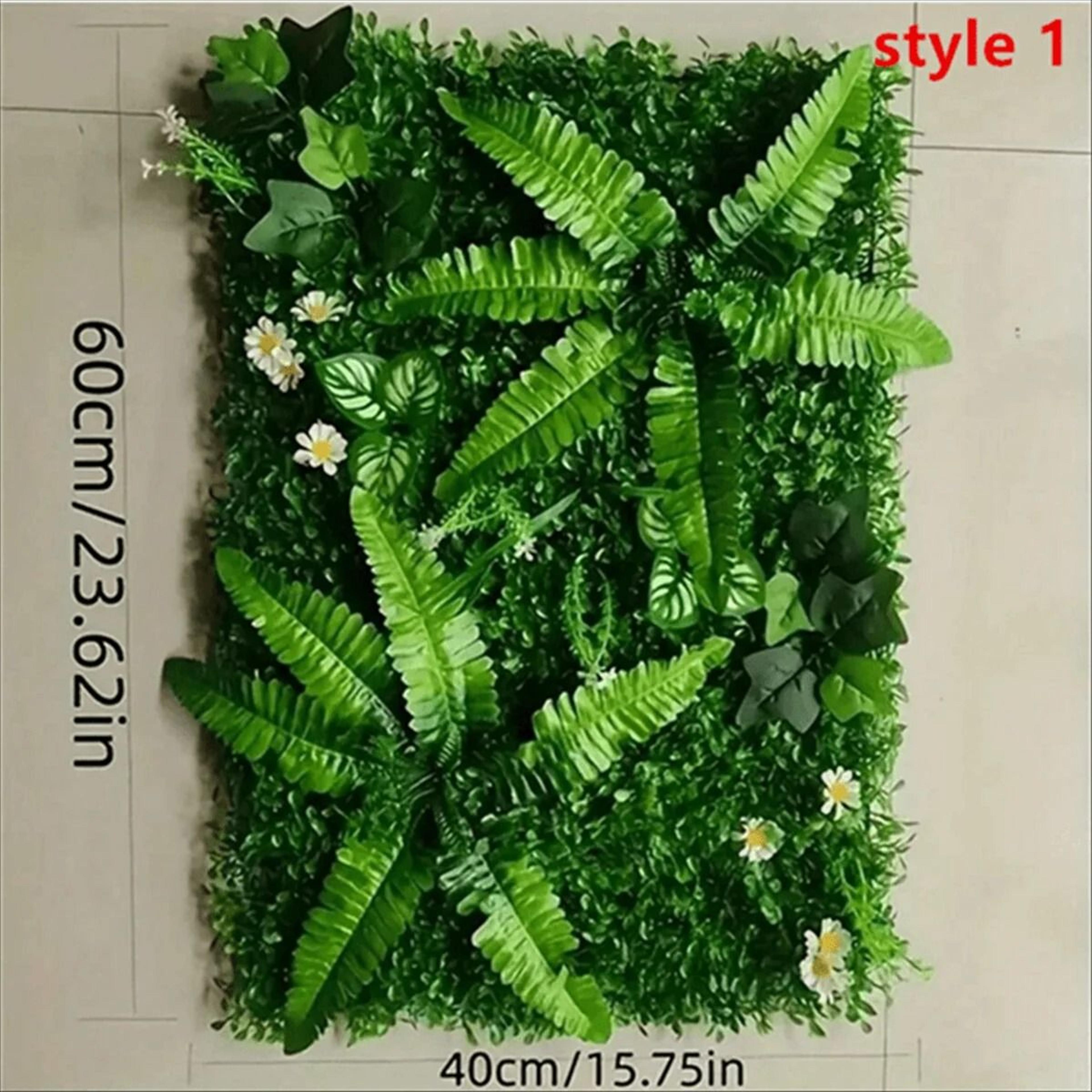 Botanical Fusion Artificial Grass Wall  3D Greenery Backdrop With Ferns  Flowers For Indoor Home De 6
