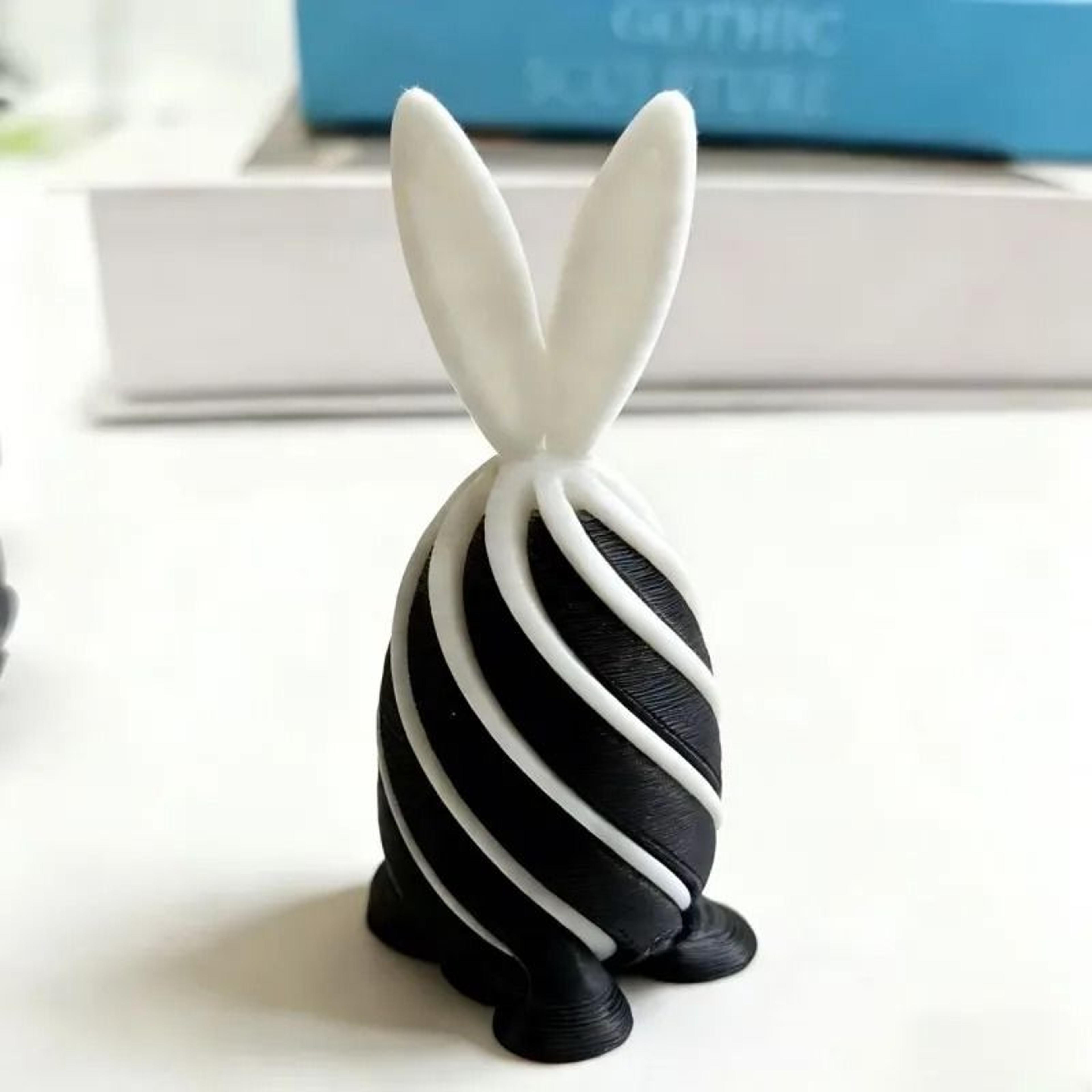Impossible Spiral Pyramid  Bunny Fidget Toy  3D Printed Rotating Kinetic Sculpture For Stress Relie 27