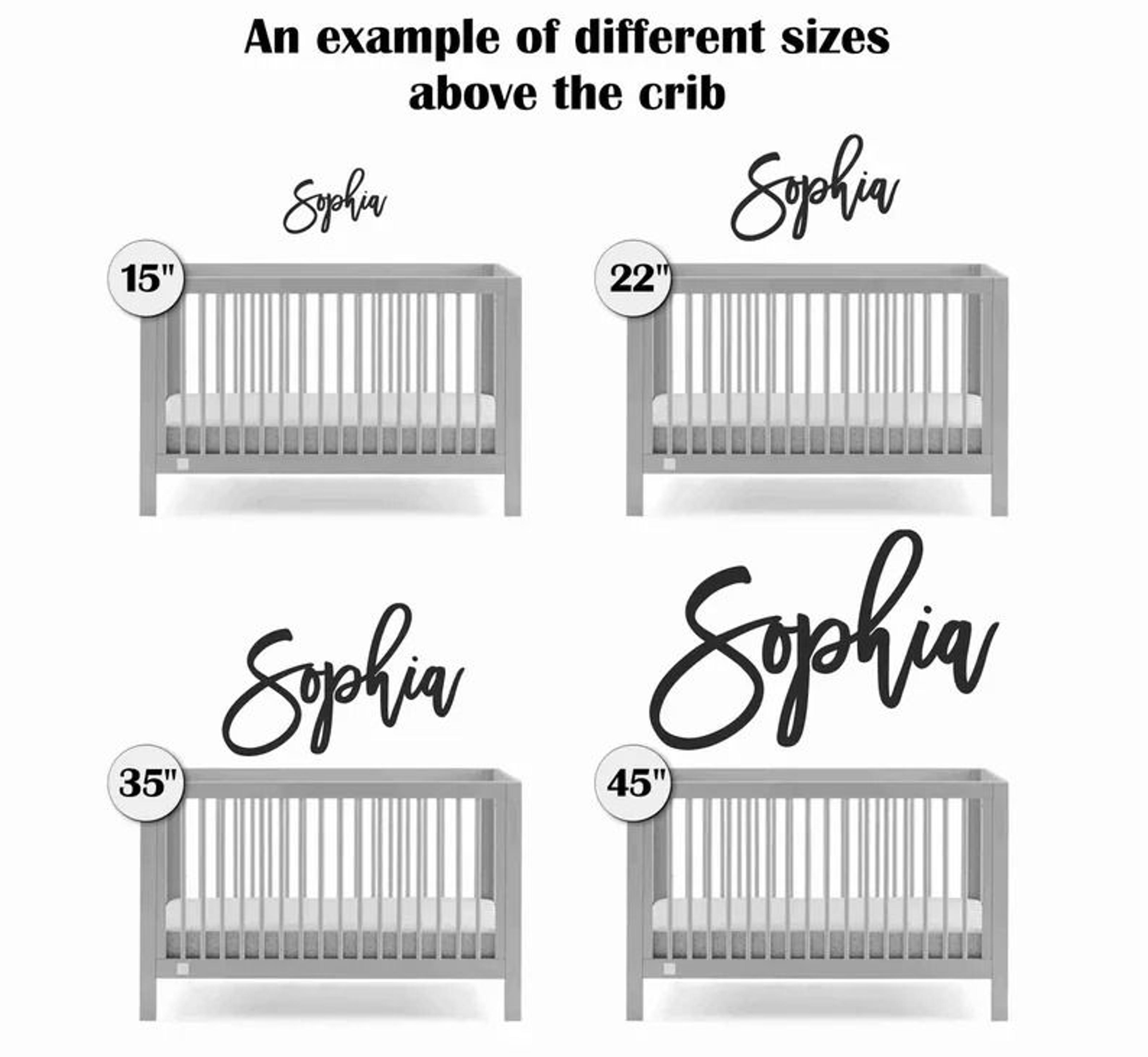 Custom Personalized Wooden Name Sign  Secure Nursery Wall Decor  Harmless Script For Baby Room  Kid 4