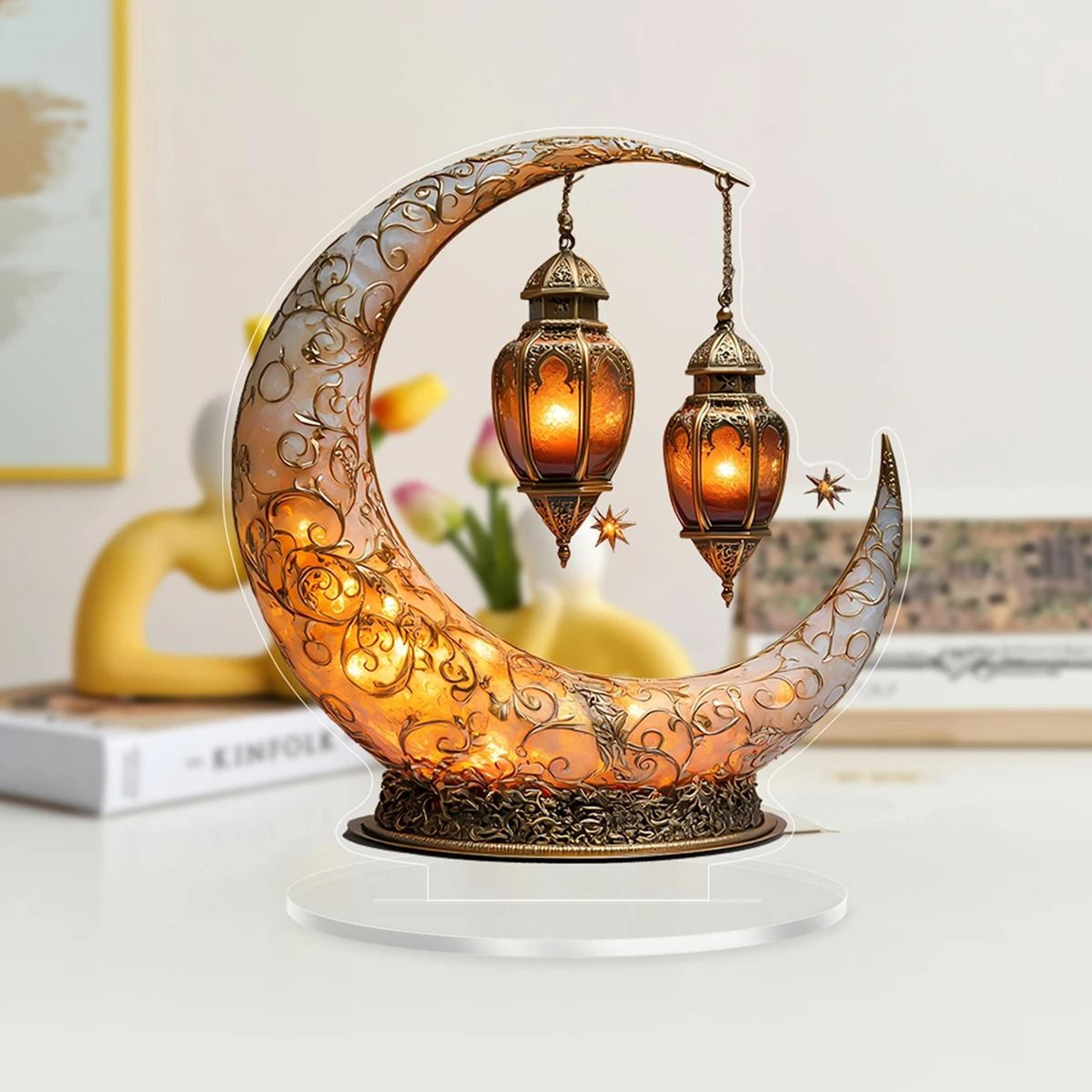 Celestial Moon  Star Desktop Ornament  2D Acrylic Lantern Decoration For Home Office  Studio Decor 6