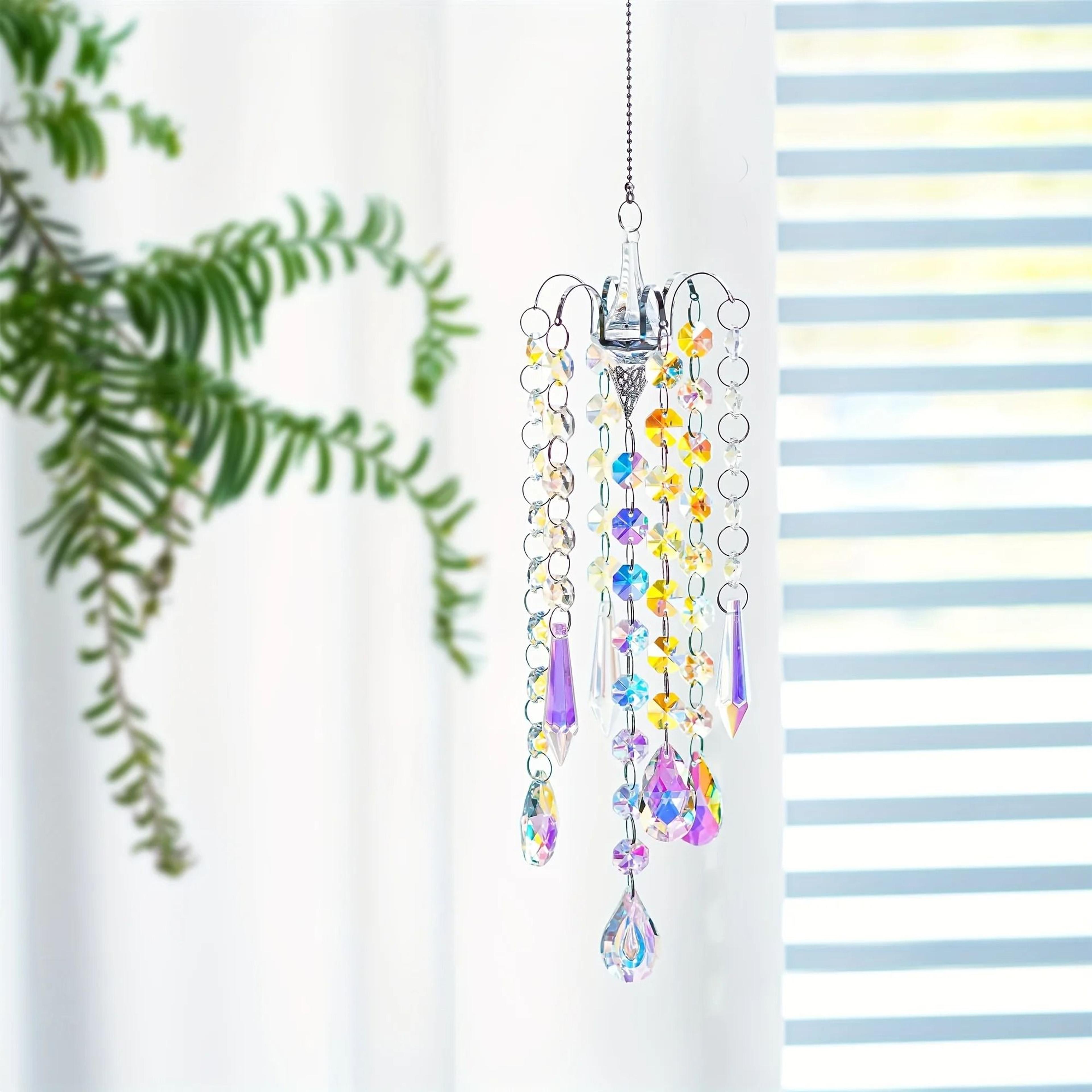 Crystal Chandelier Wind Chimes  Glass Suncatcher  Rainbow Maker Prism Pendant For Window Hanging  G 2