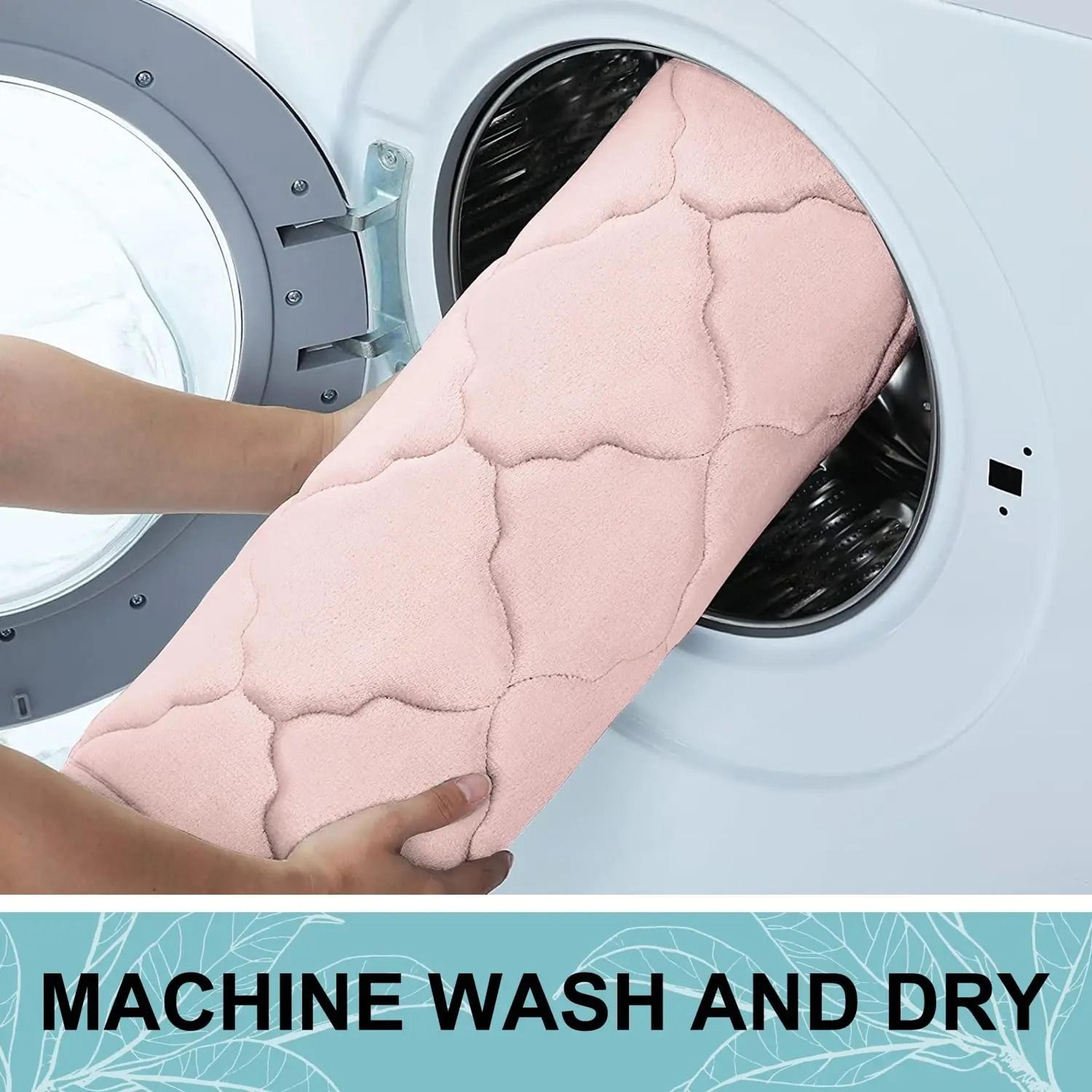 Homaxy Lattice Memory Foam Bath Mat  NonSlip Absorbent Bathroom Rug  Thick Soft Foam Floor Carpet F 4
