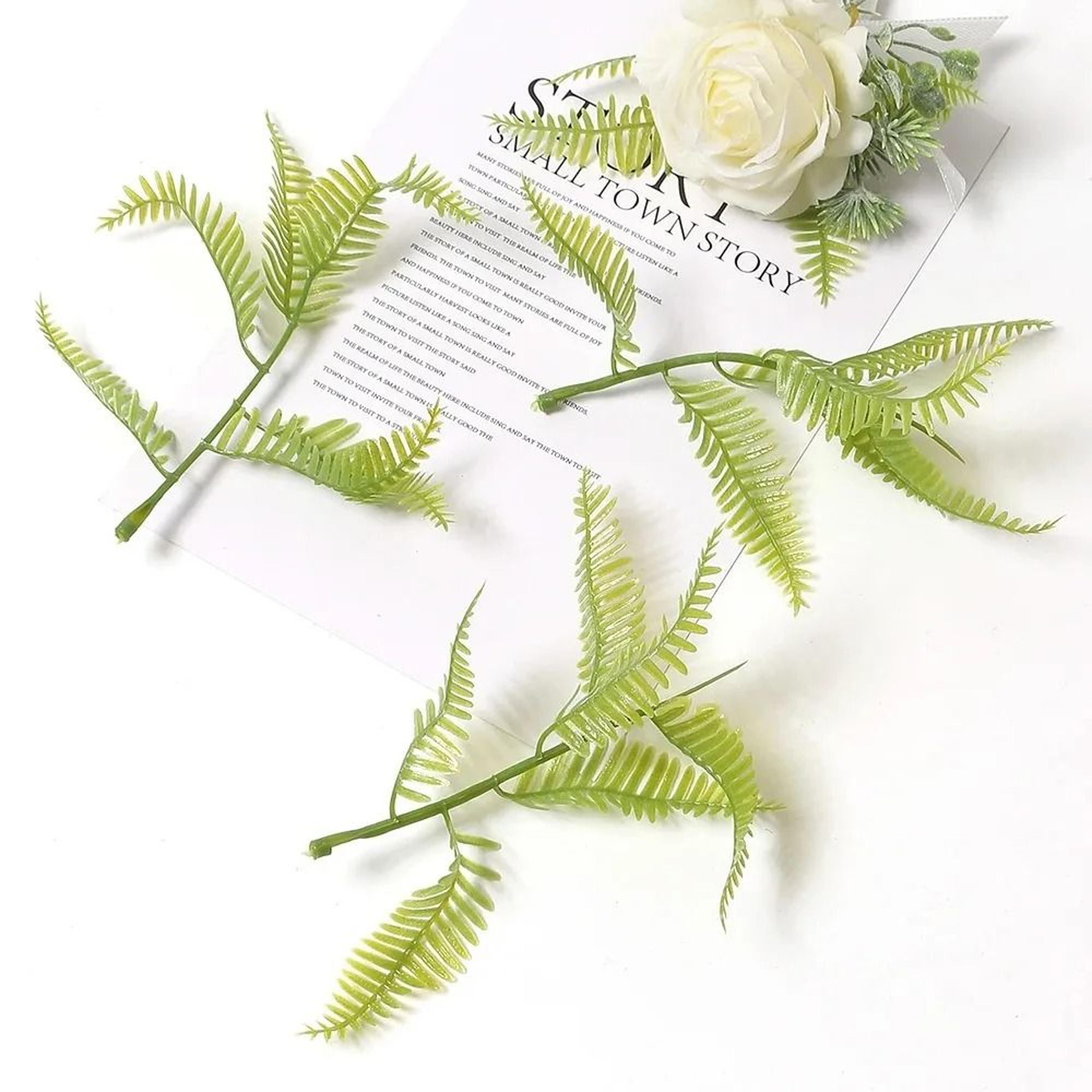 10Pcs Artificial Greenery Leaves  Decorative Foliage For Cake  Candy Boxes  DIY Wreath  Garland Ste 21