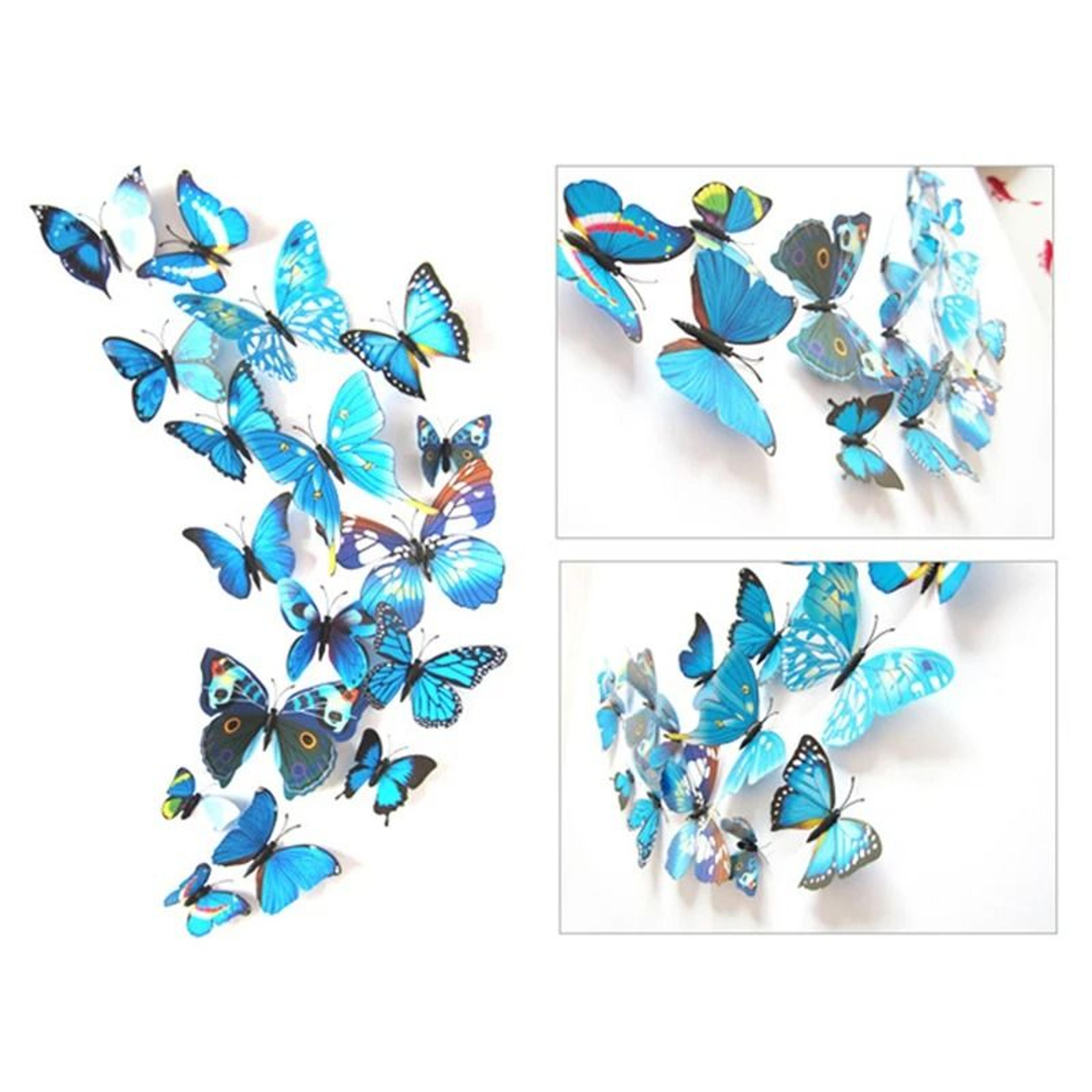 12Pcs 3D Butterfly Wall Decals  Magnetic PVC Simulated Butterflies  Creative DIY Home  Refrigerator 2