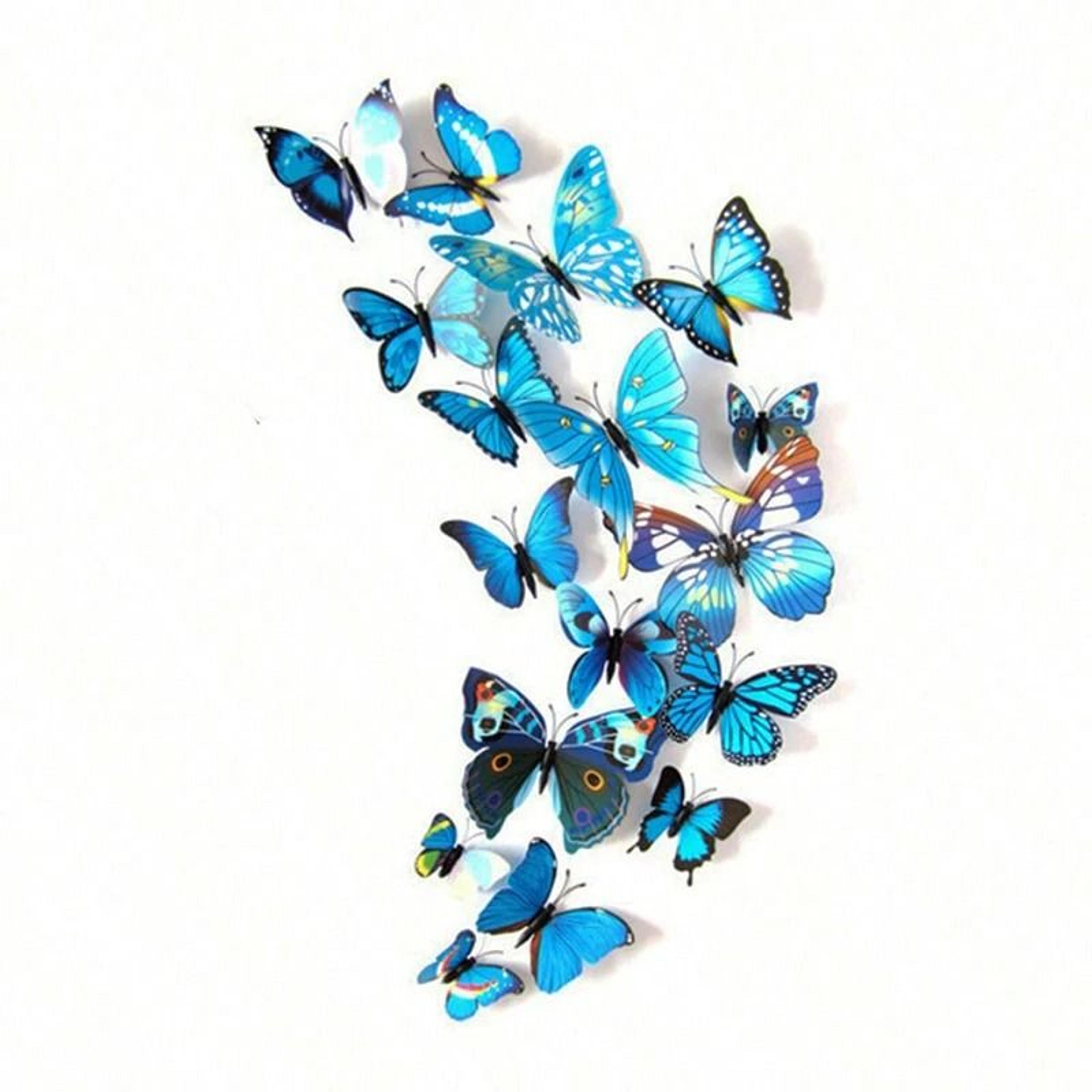 12Pcs 3D Butterfly Wall Decals  Magnetic PVC Simulated Butterflies  Creative DIY Home  Refrigerator 7