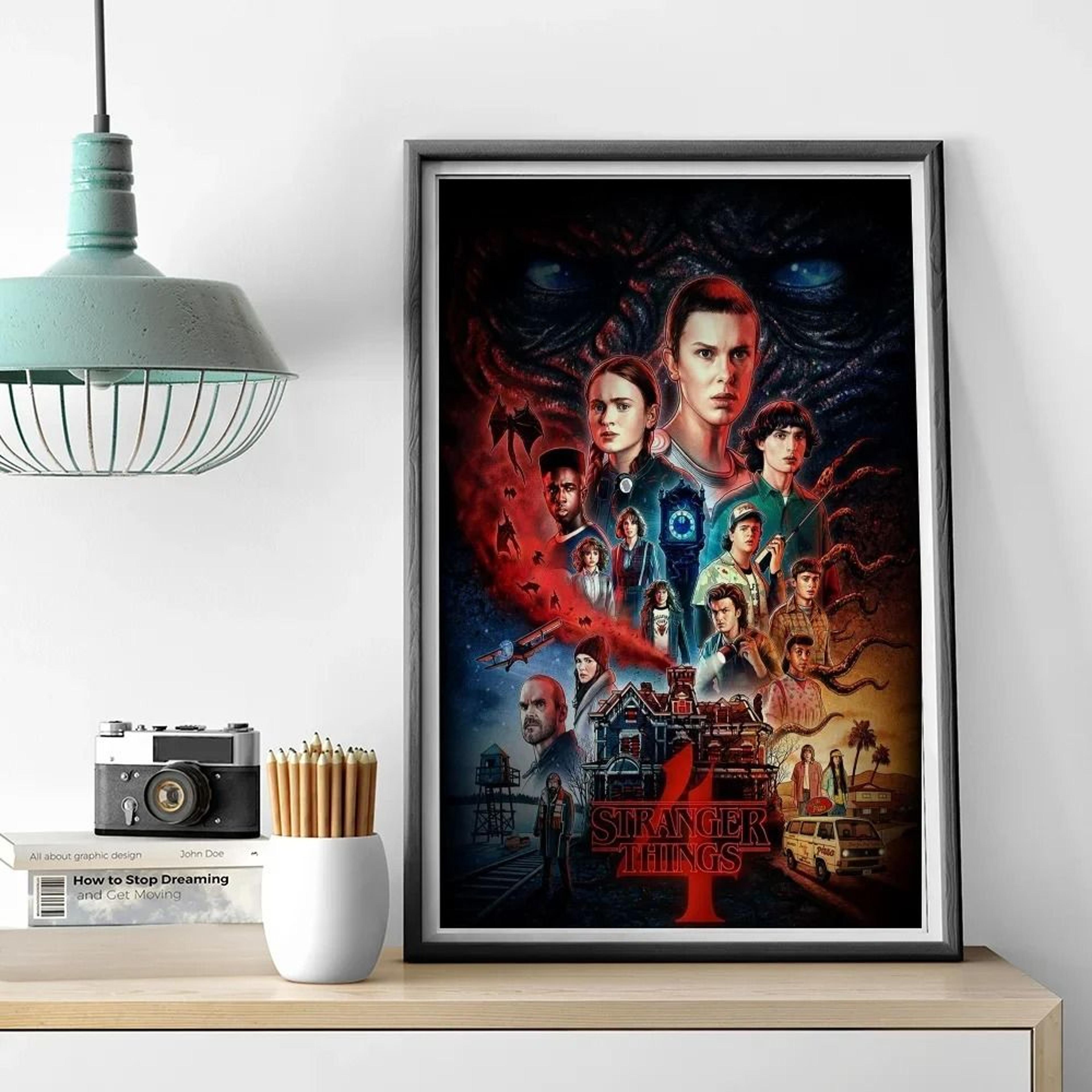 Stranger Things TV Series Poster  Retro SciFi Canvas Painting  Coffee House  Bar Room Wall Art Deco 11