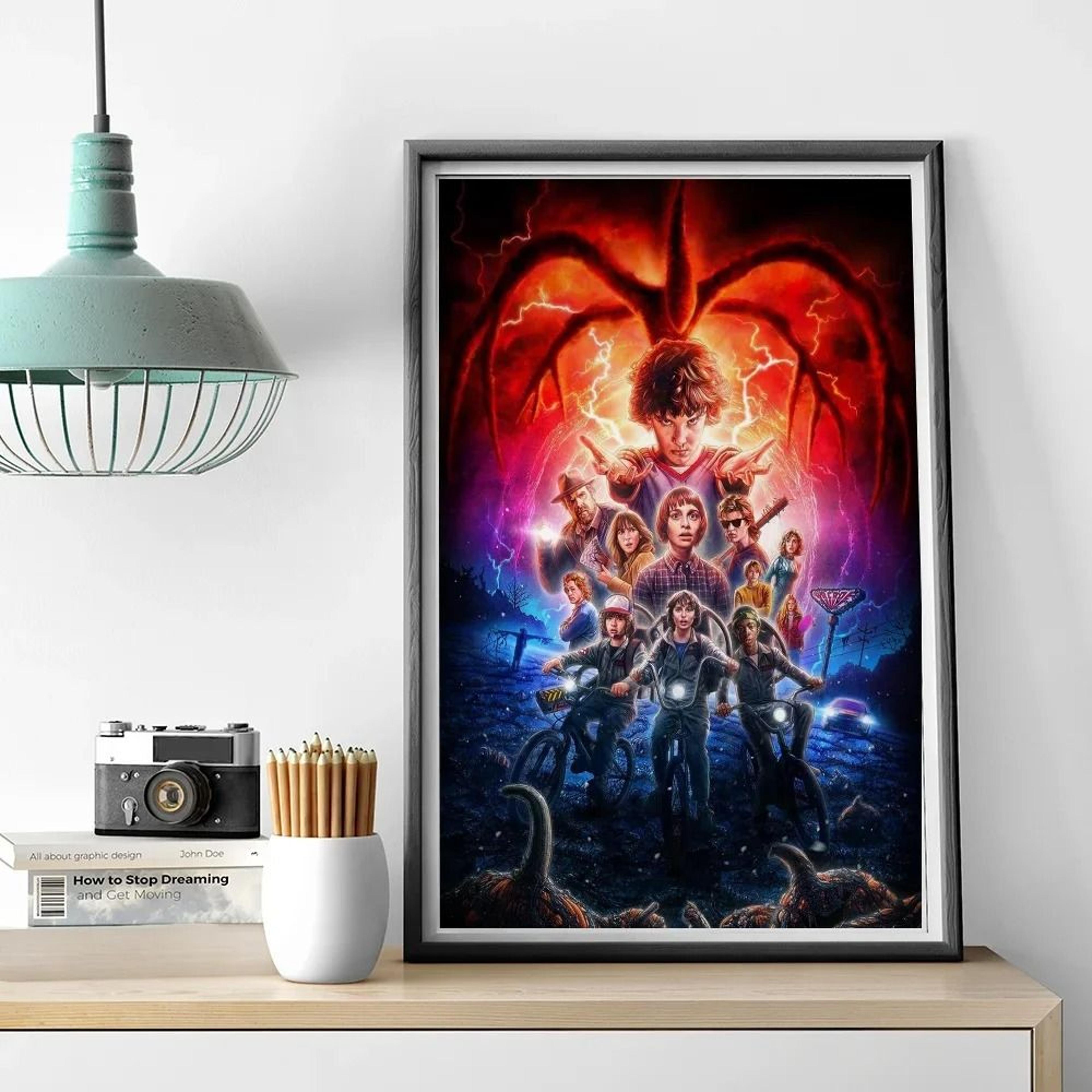 Stranger Things TV Series Poster  Retro SciFi Canvas Painting  Coffee House  Bar Room Wall Art Deco 12