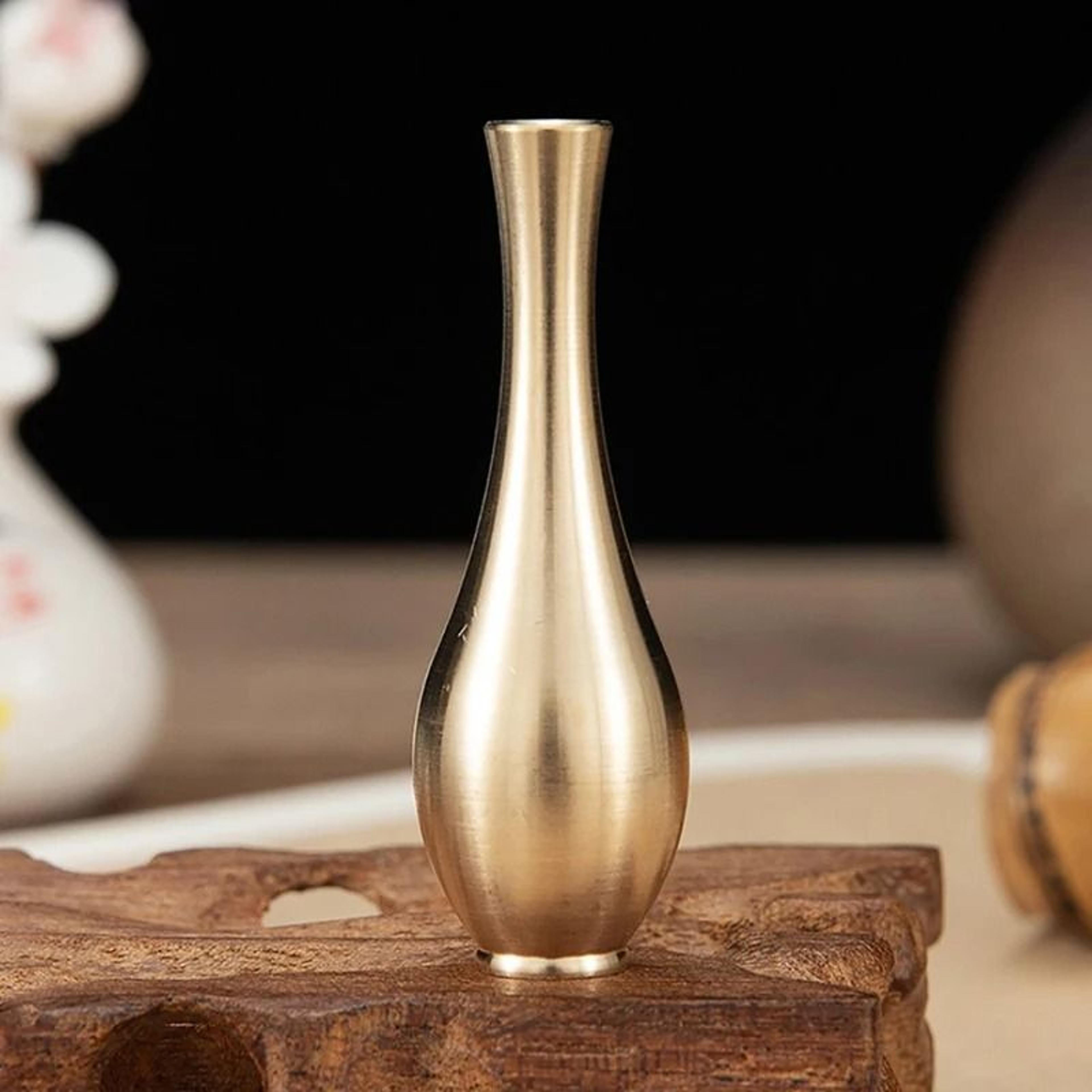 Striped CeramicLike Floral Vase  Modern Geometric Flower Pot  Creative Desktop Arrangement Display  9