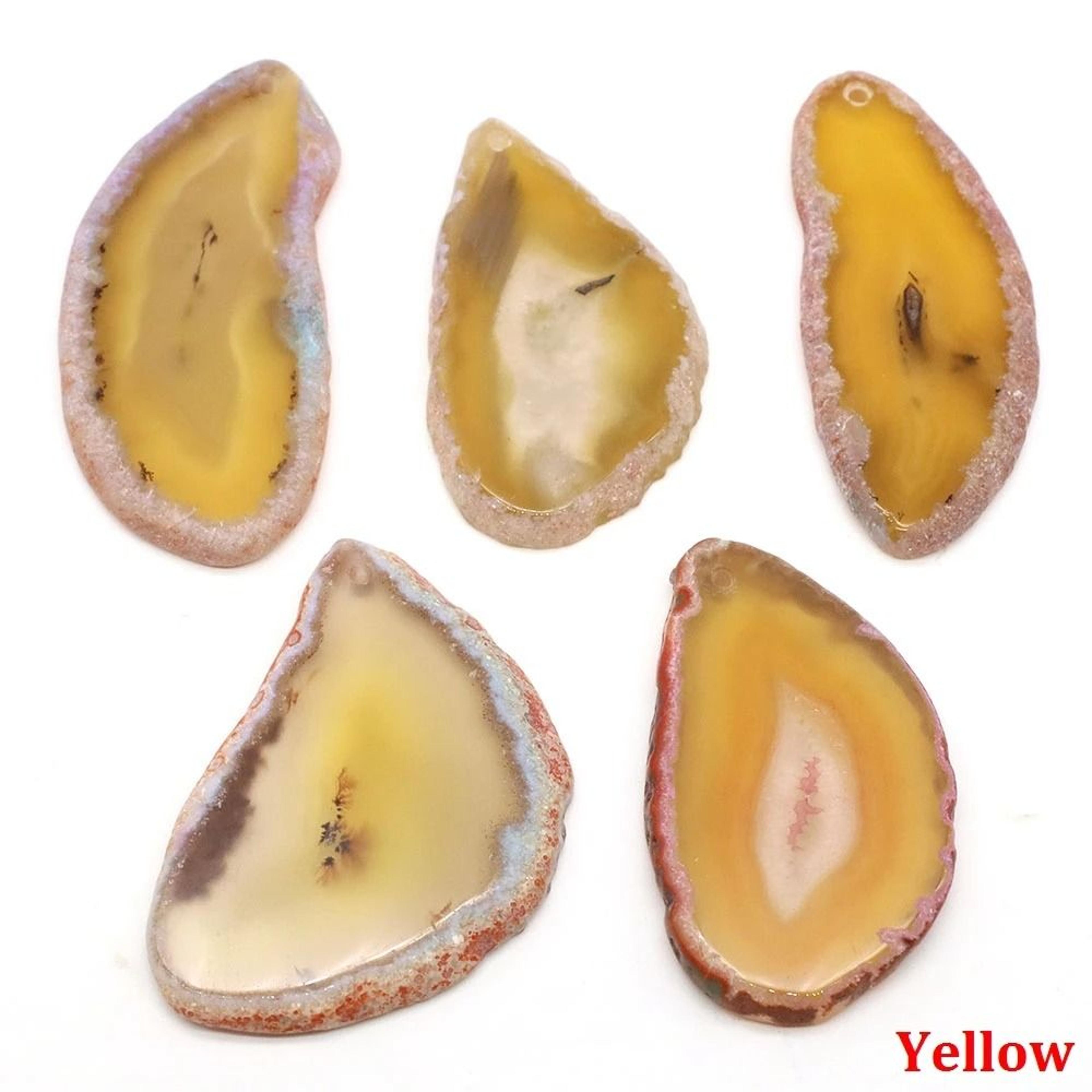 Natural Irregular Onyx Agate Geode Slice  Reiki Healing Crystal With PreDrilled Hole  DIY Jewelry   9