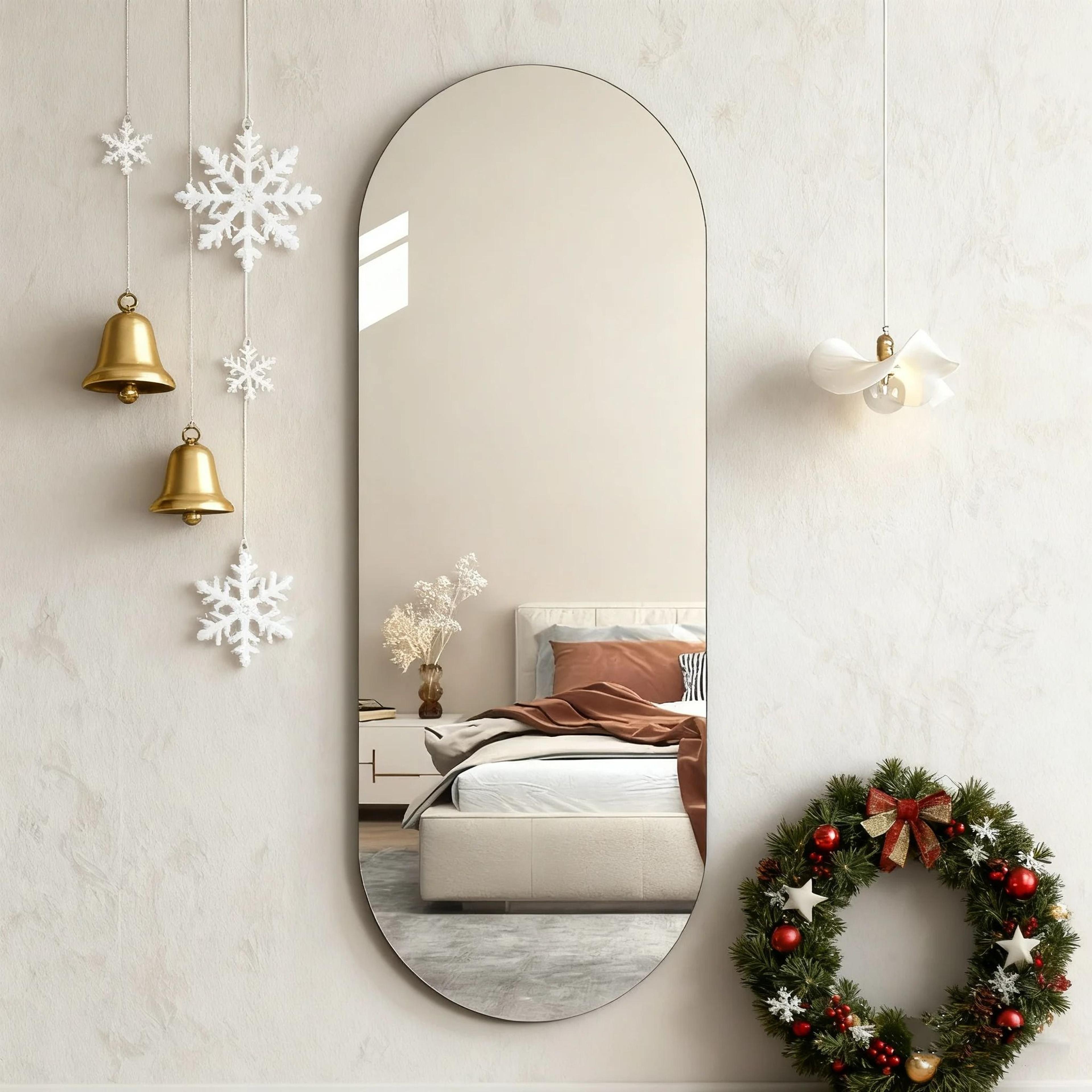 Acrylic Arched Integrated Mirror  HighDefinition SelfAdhesive Reflective Panel  Modern Arched FullB 0