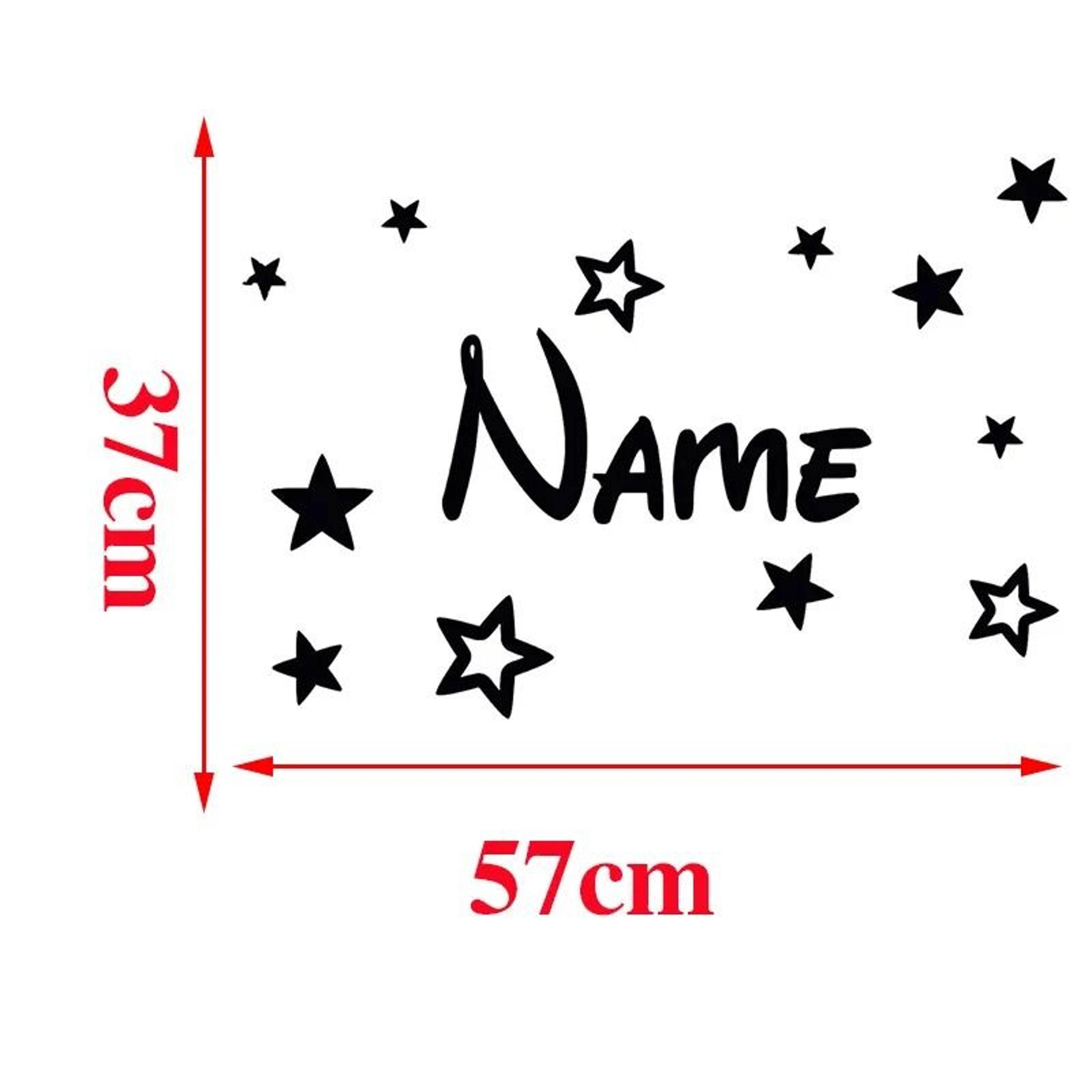 Custom Childrens Name  Stars Decal  Personalized Nursery Wall Art  Bespoke Kids Room Vinyl Decor 5