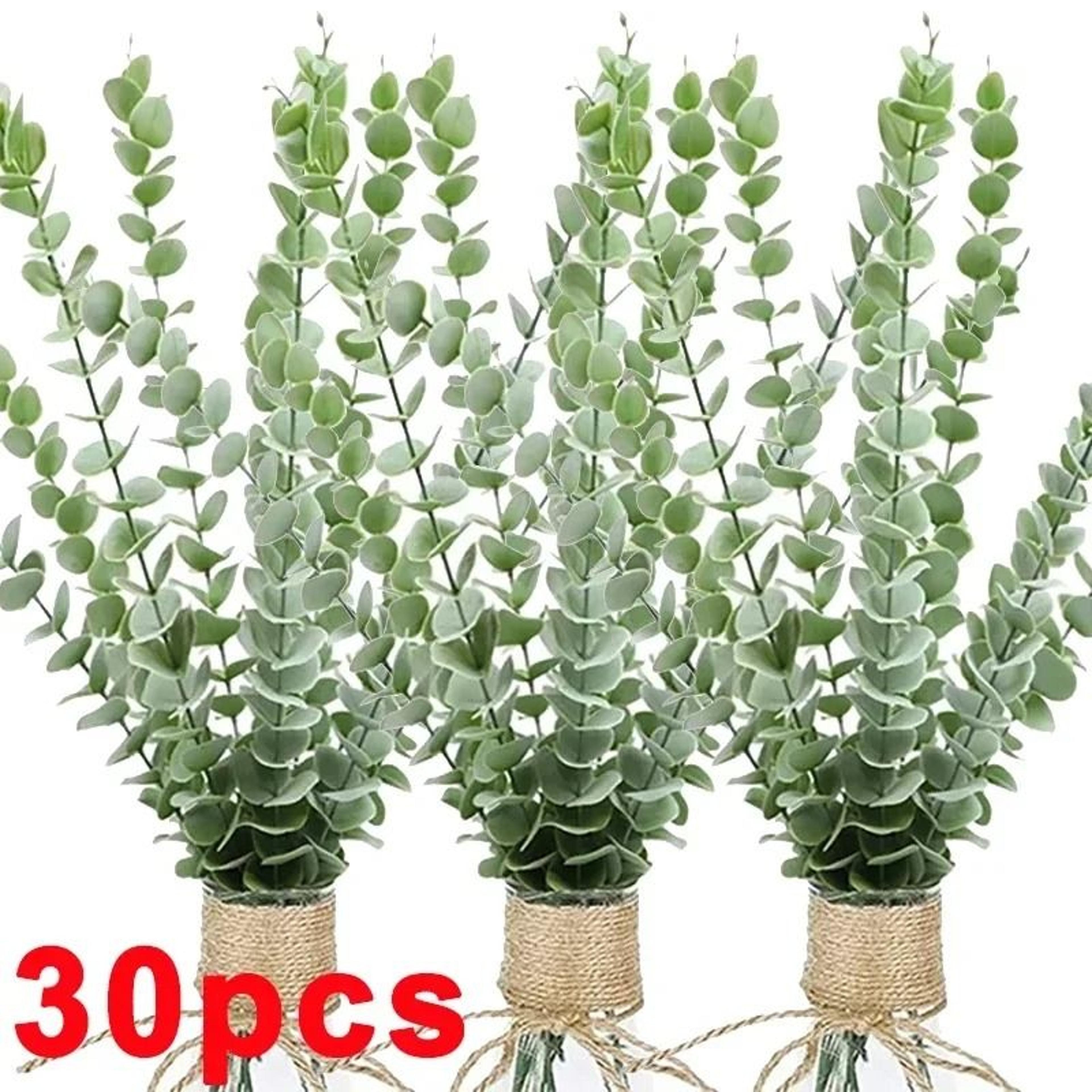 Artificial Eucalyptus Leaf Stems  Silk Greenery Branches  Professional Wedding  Home Sanctuary Deco 13