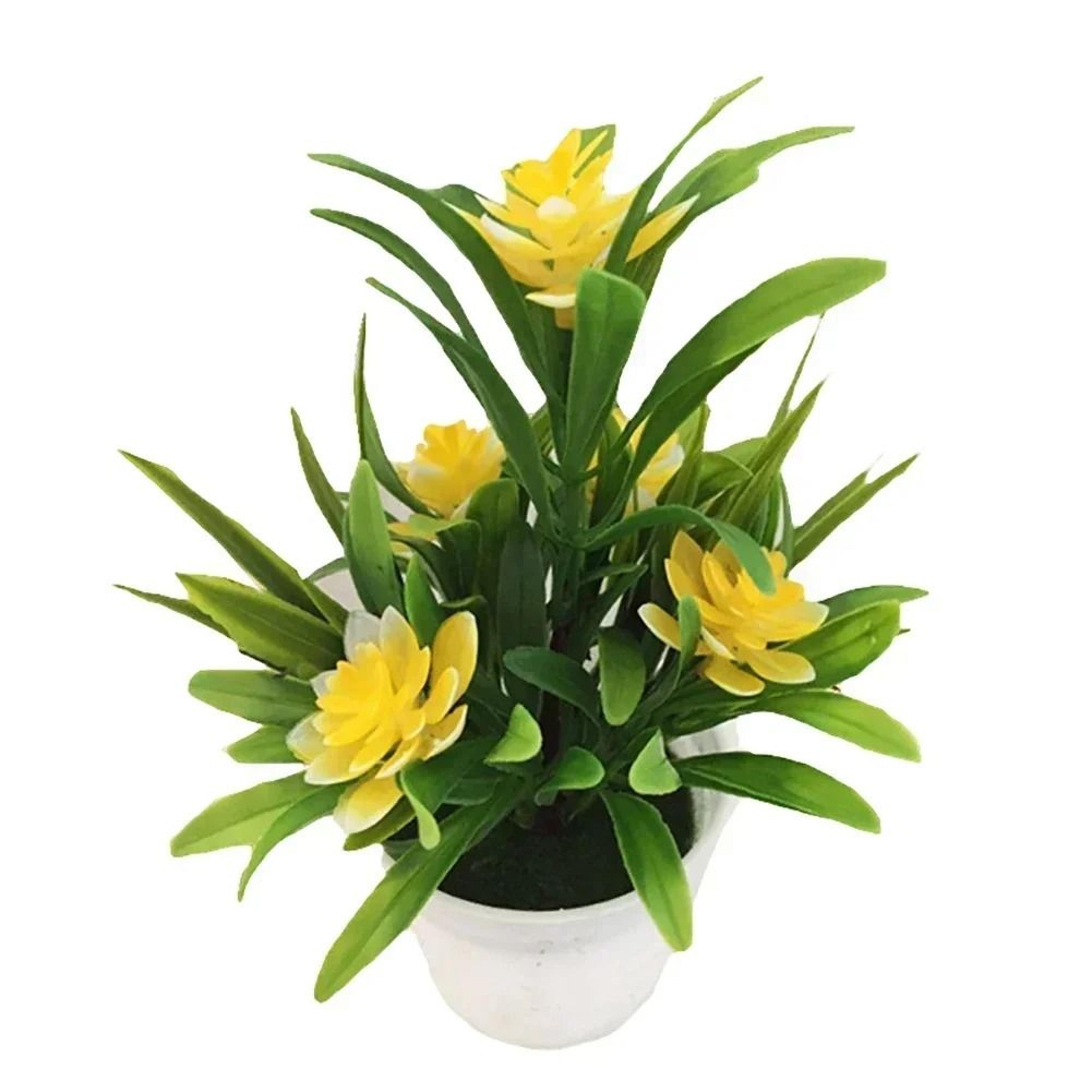 Artificial Vibrant Bonsai Potted Flower  Compact Tabletop Greenery  Professional Home  Garden Sanct 11