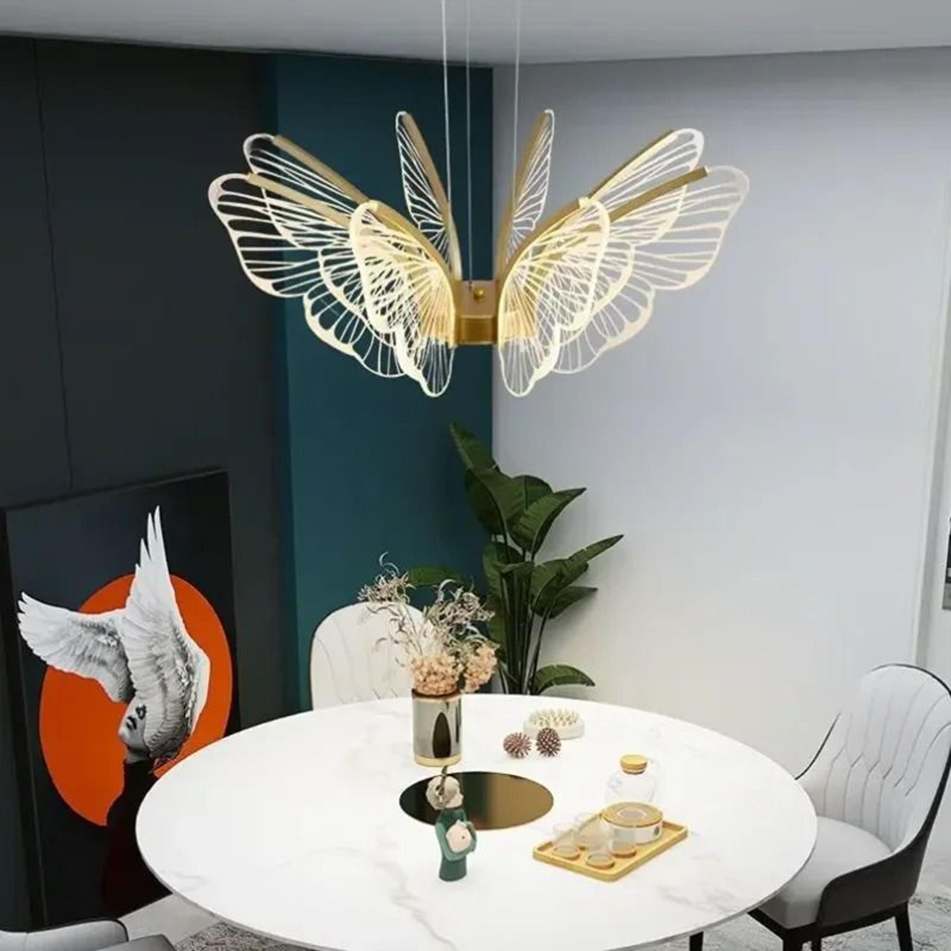 Minimalist Butterfly Chandelier  Creative Acrylic Hanging Light  Executive Living Room  Kitchen Isl 2