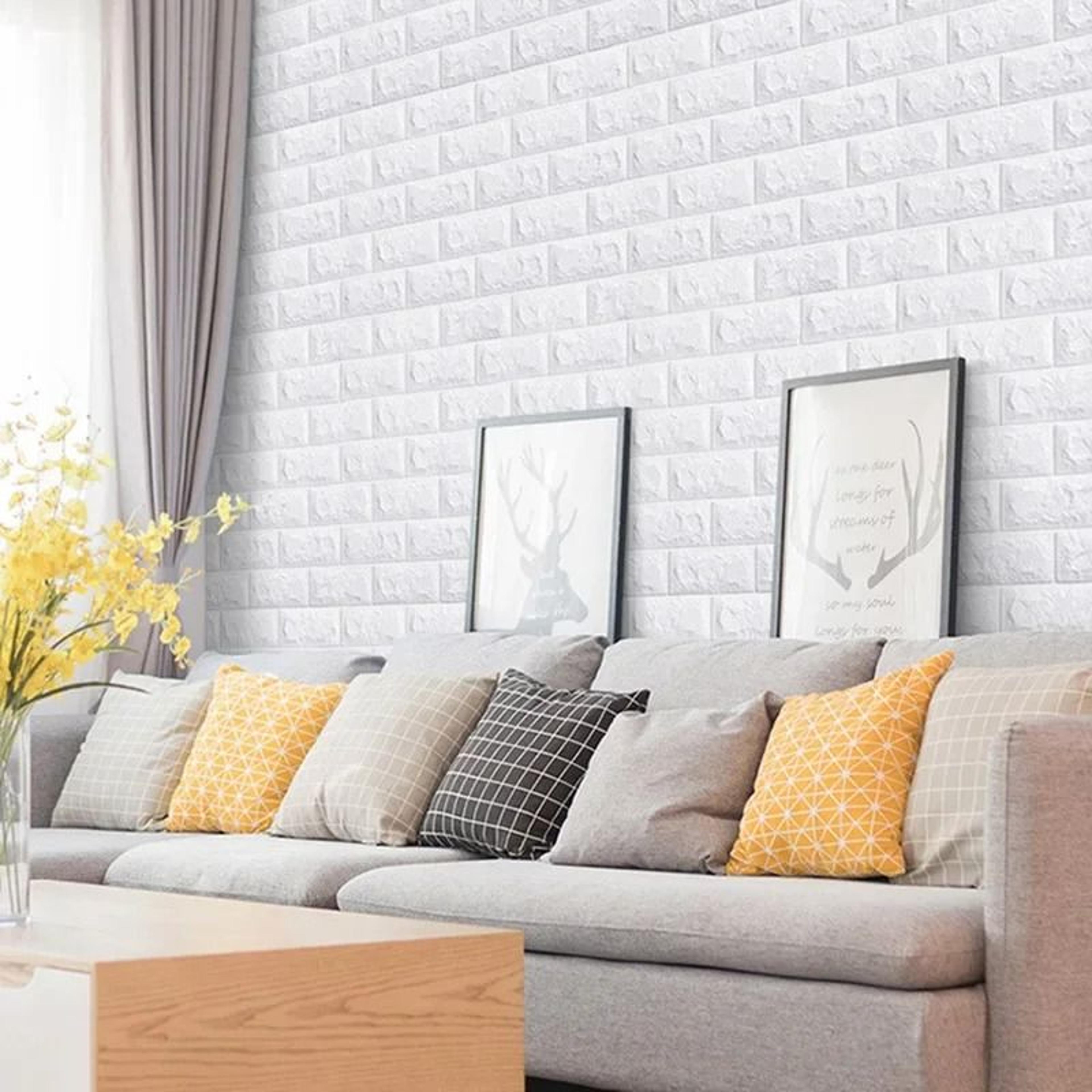 3D Foam Brick Wall Panel  SelfAdhesive Waterproof Decor  Executive TV Backdrop  Living Room Sanctua 2