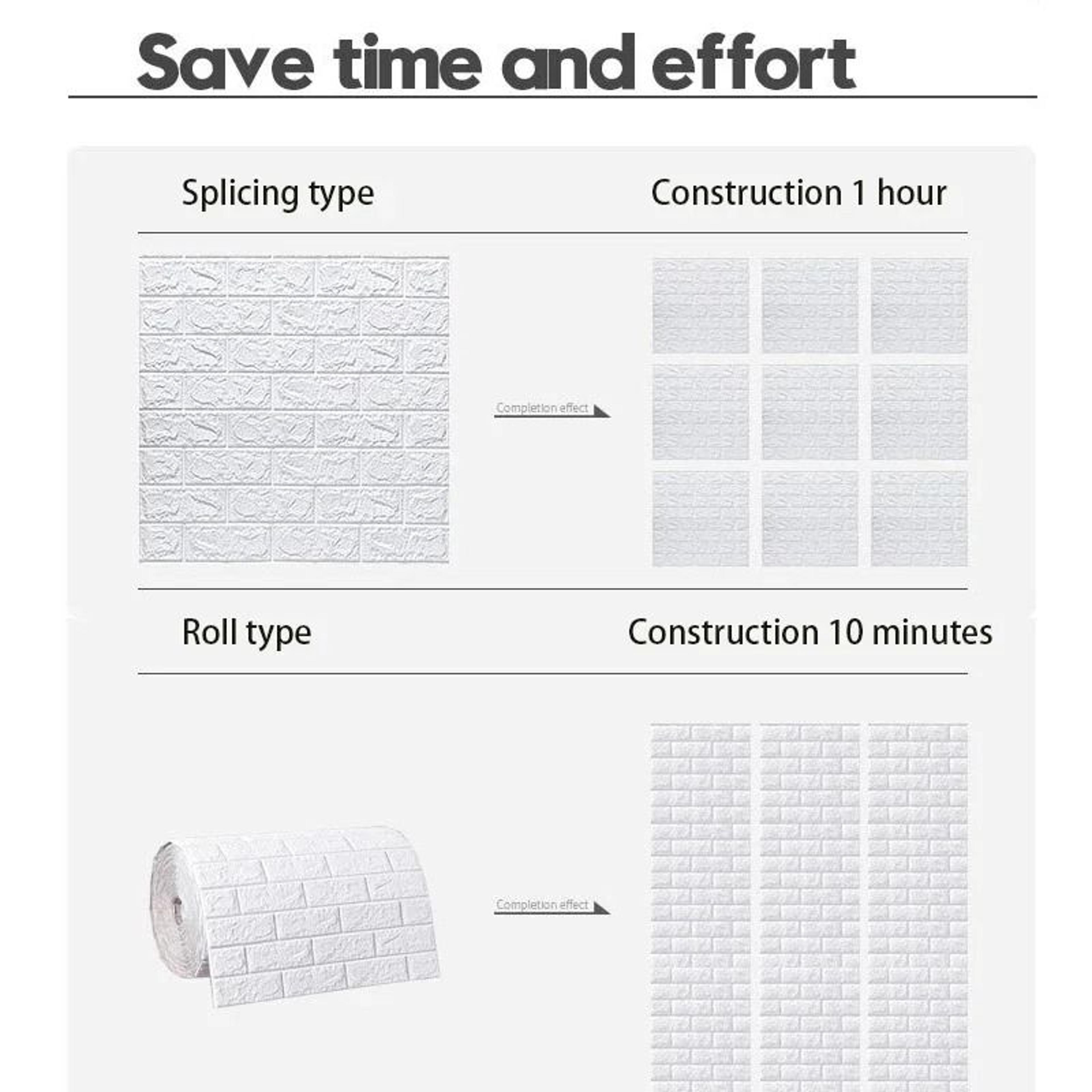 3D Foam Brick Wall Panel  SelfAdhesive Waterproof Decor  Executive TV Backdrop  Living Room Sanctua 4