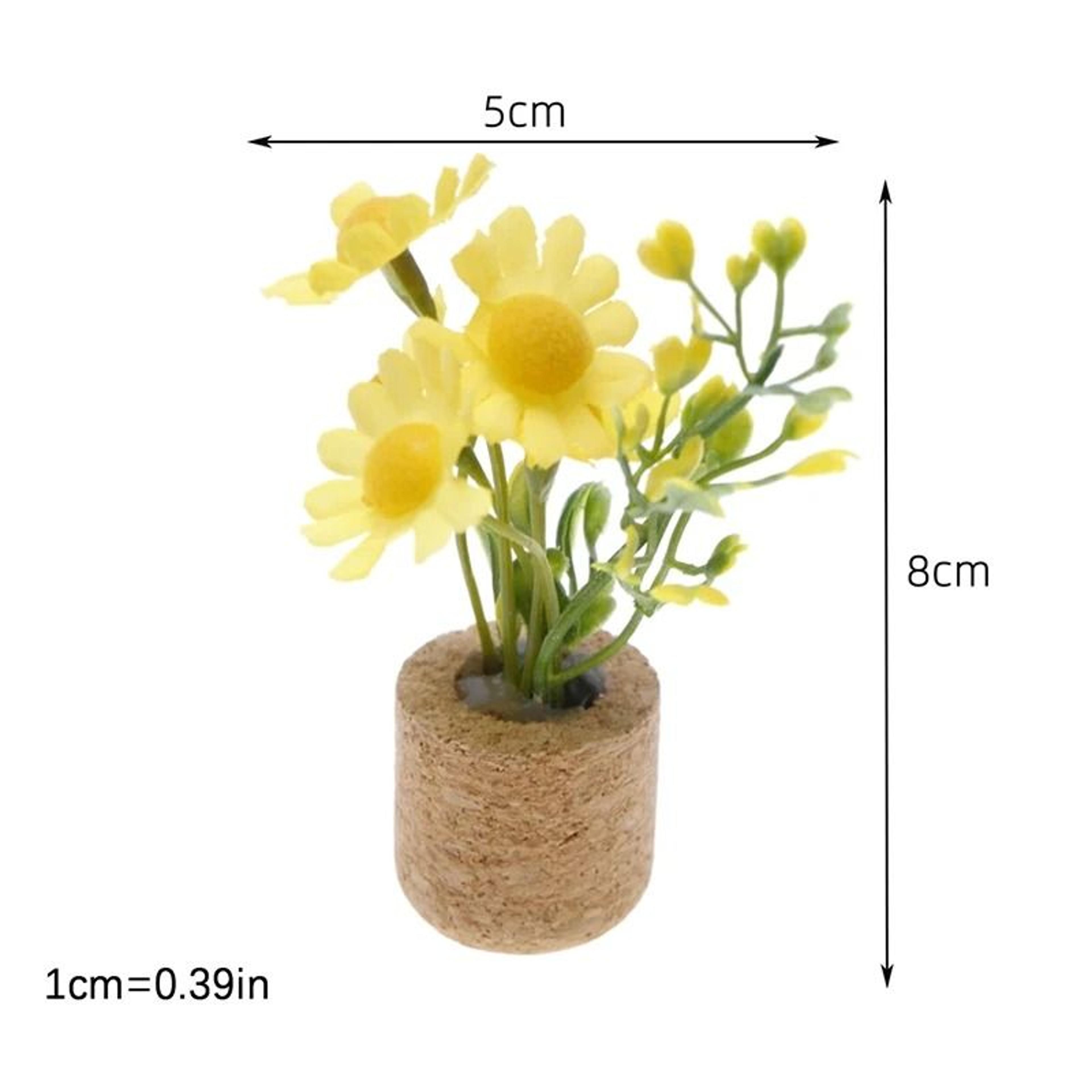 1 12 Miniature Potted Flower  Dollhouse Green Plant Model  Executive MicroLandscape Sanctuary Decor 4