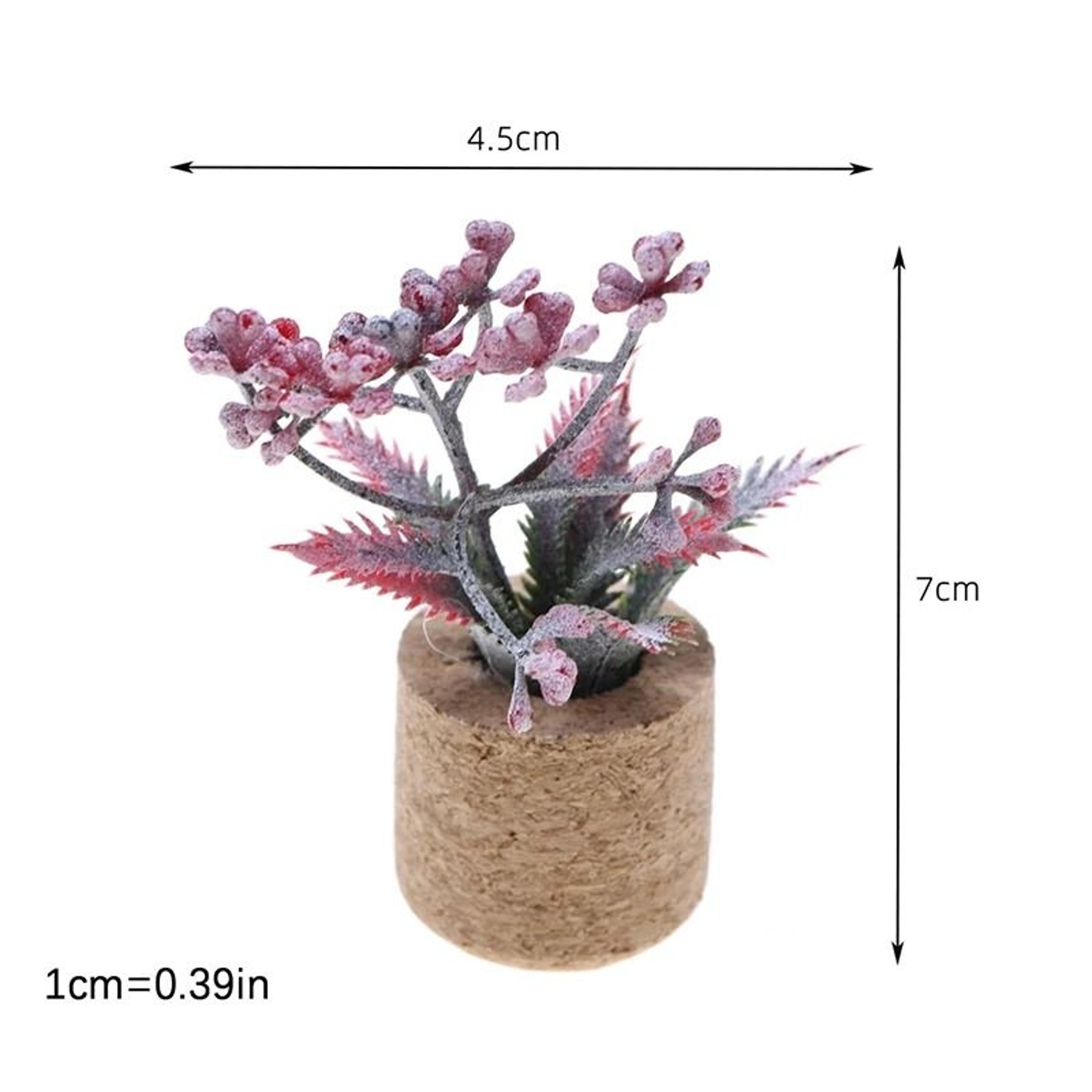 1 12 Miniature Potted Flower  Dollhouse Green Plant Model  Executive MicroLandscape Sanctuary Decor 6