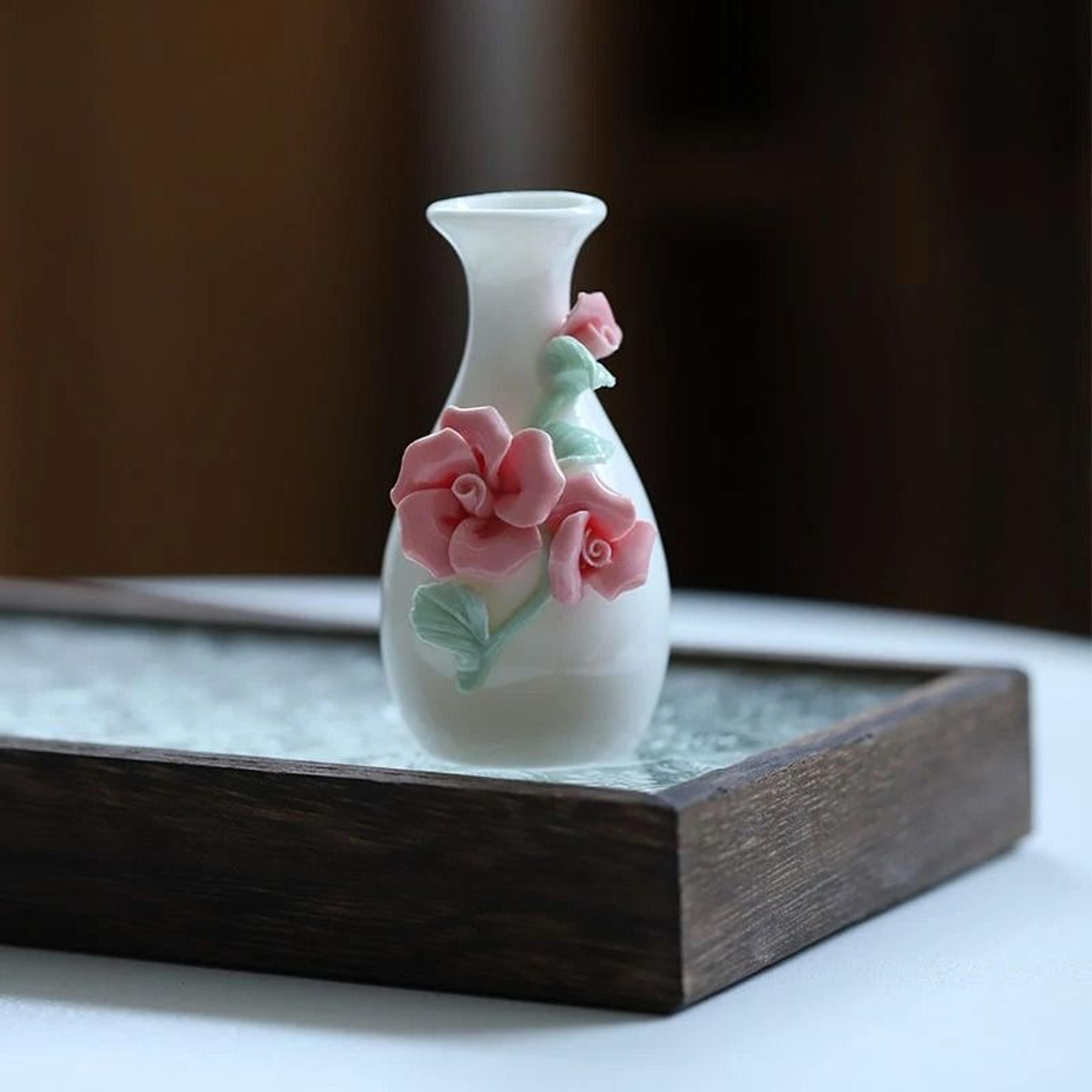 Artisan Dynasty Ceramic Miniature  Retro Storage Jar  Micro Vase  Executive Studio  Zen Sanctuary D 17