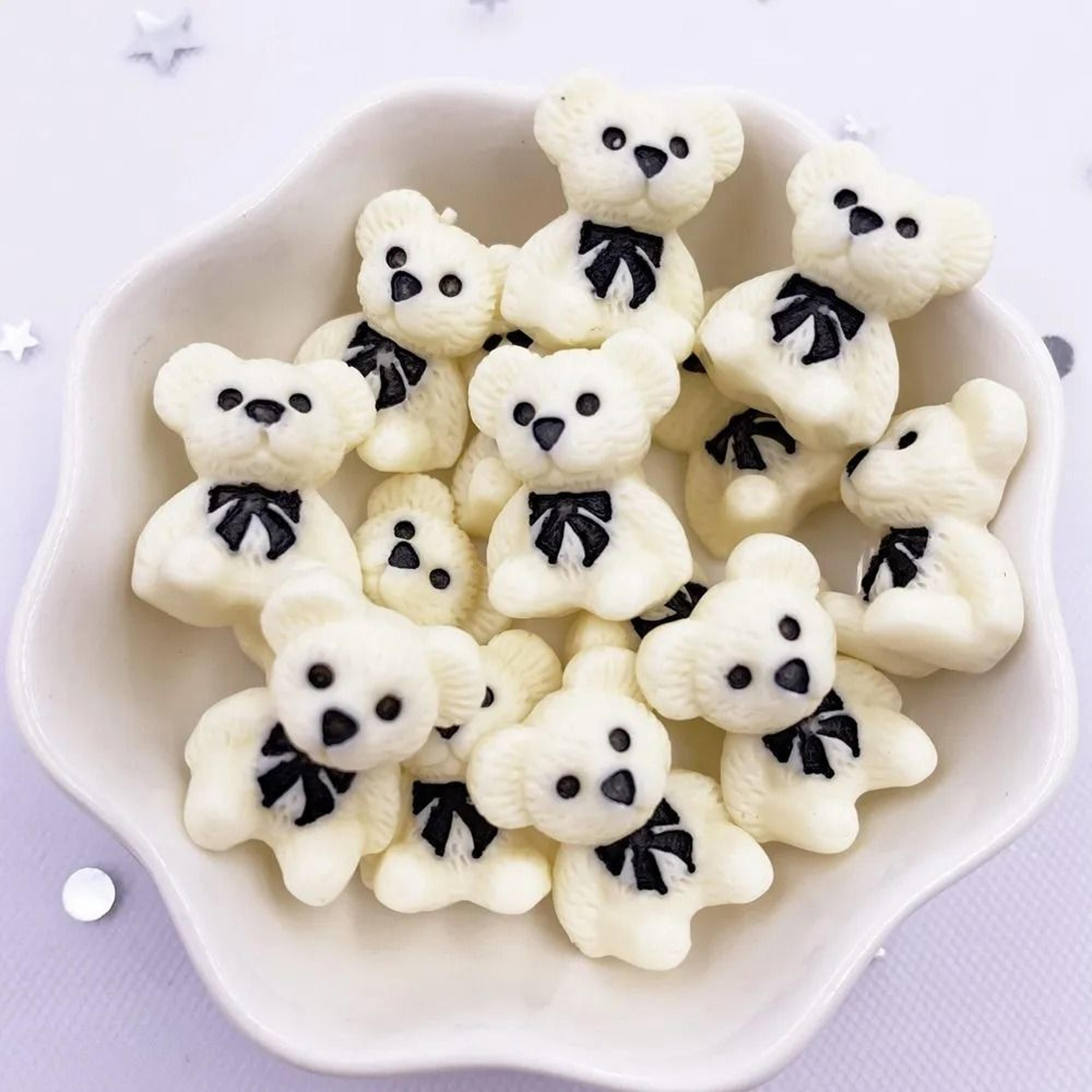 Artisan Bear Flatback Charms  10PCS HandPainted Resin Figurines  Executive Studio  DIY Sanctuary De 12