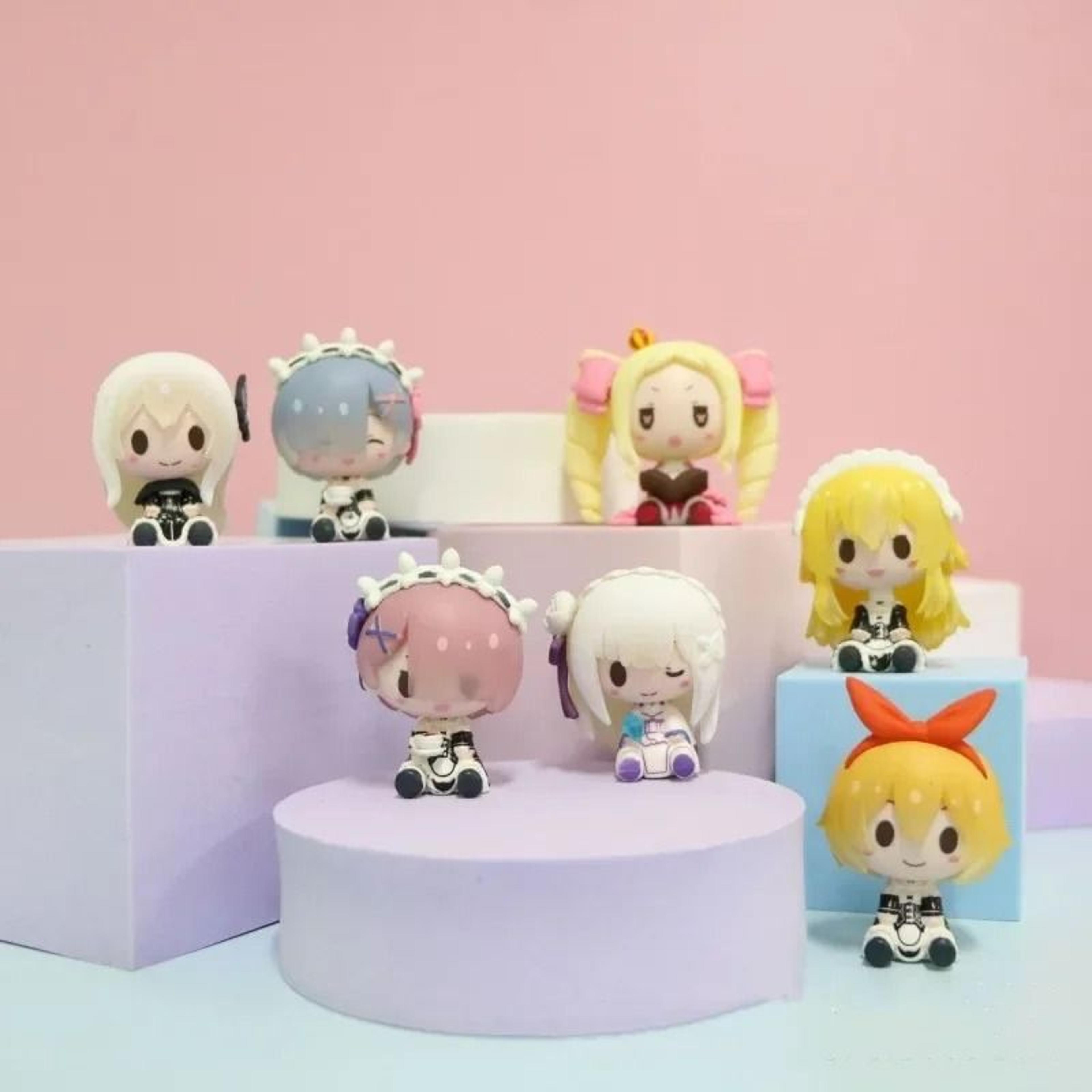 Re Zero Celestial Minis  Rem  Emilia Action Figurines  Executive Studio  Anime Sanctuary Decor 2