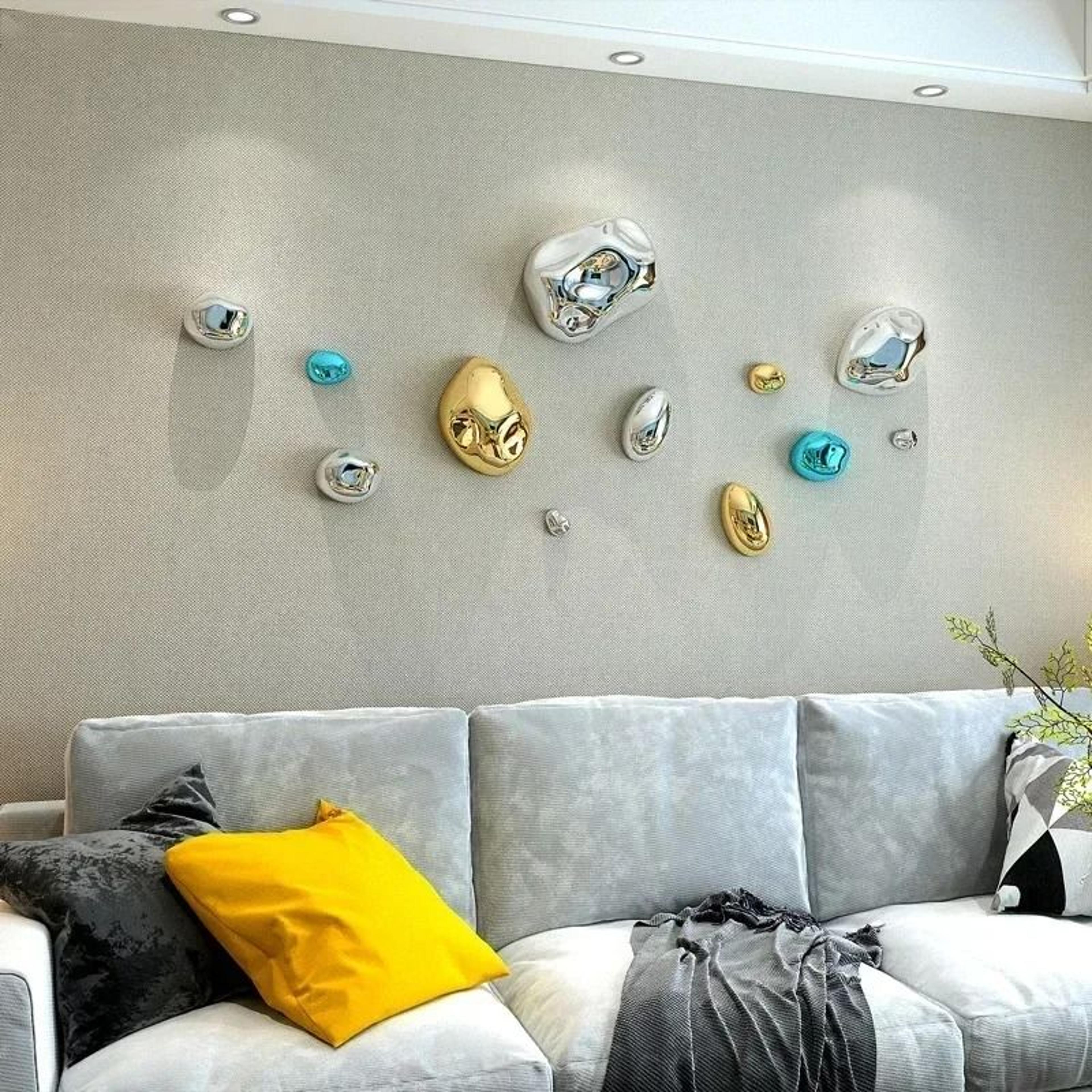 Gilded Geological Relief  3D Simulation Golden Stone Wall Art  Executive Suite  Minimalist Sanctuar 25