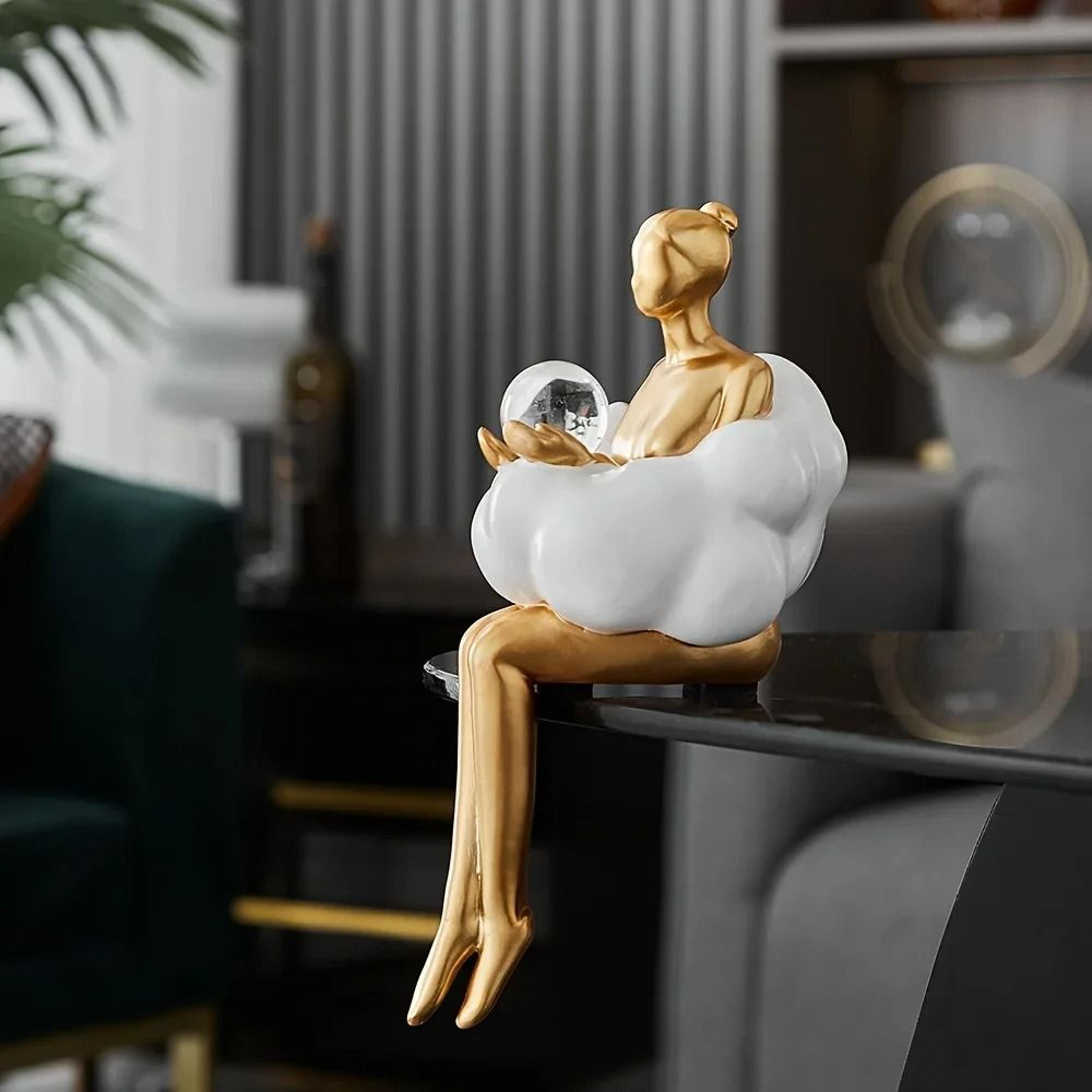 Ethereal Cloud Muse  Abstract Figural Statue  Executive Studio  Modern Sanctuary Decor 3