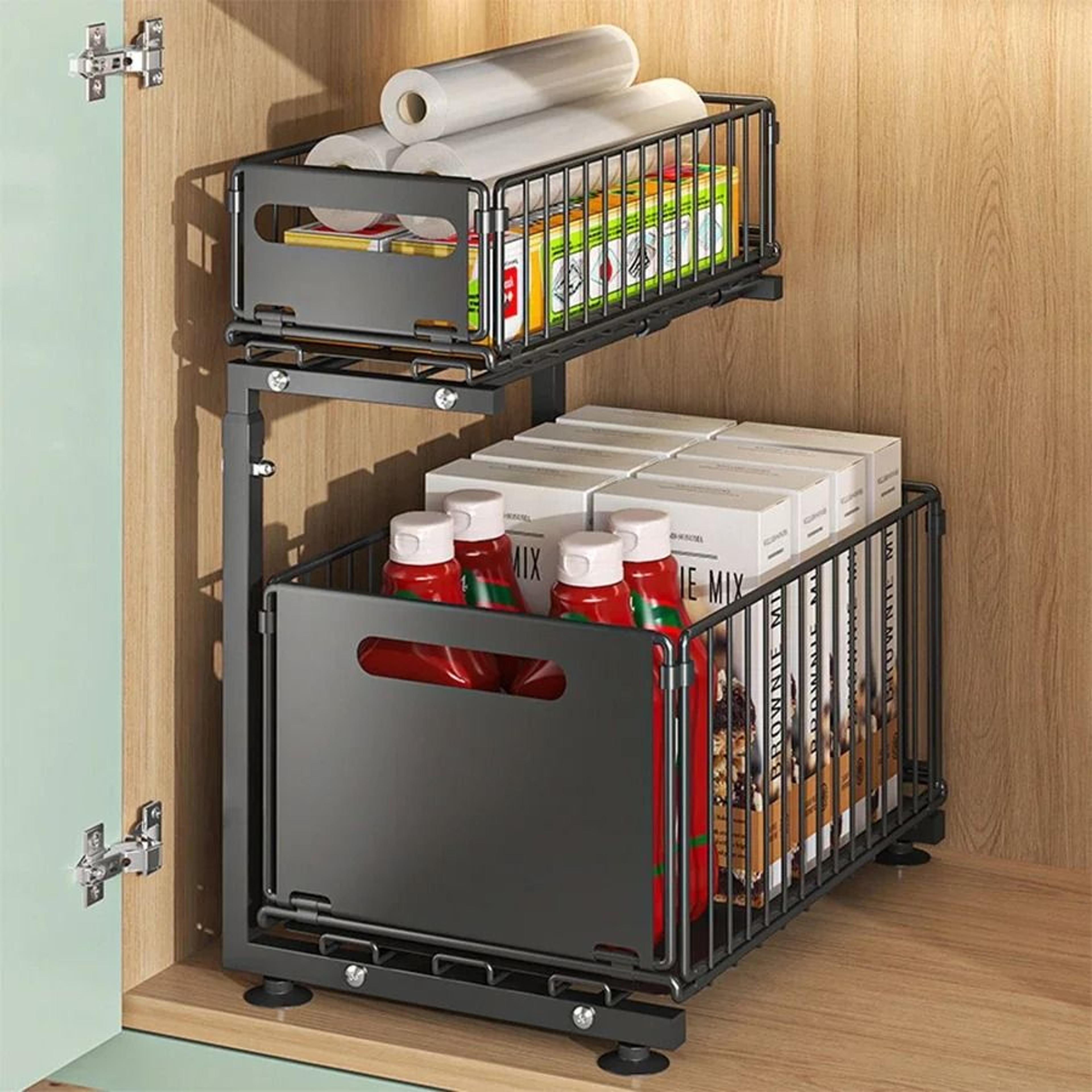 AlabasterGlide Organizer  Adjustable 2Tier UnderSink Nexus  Executive Suite  Sanitary Sanctuary Dec 3