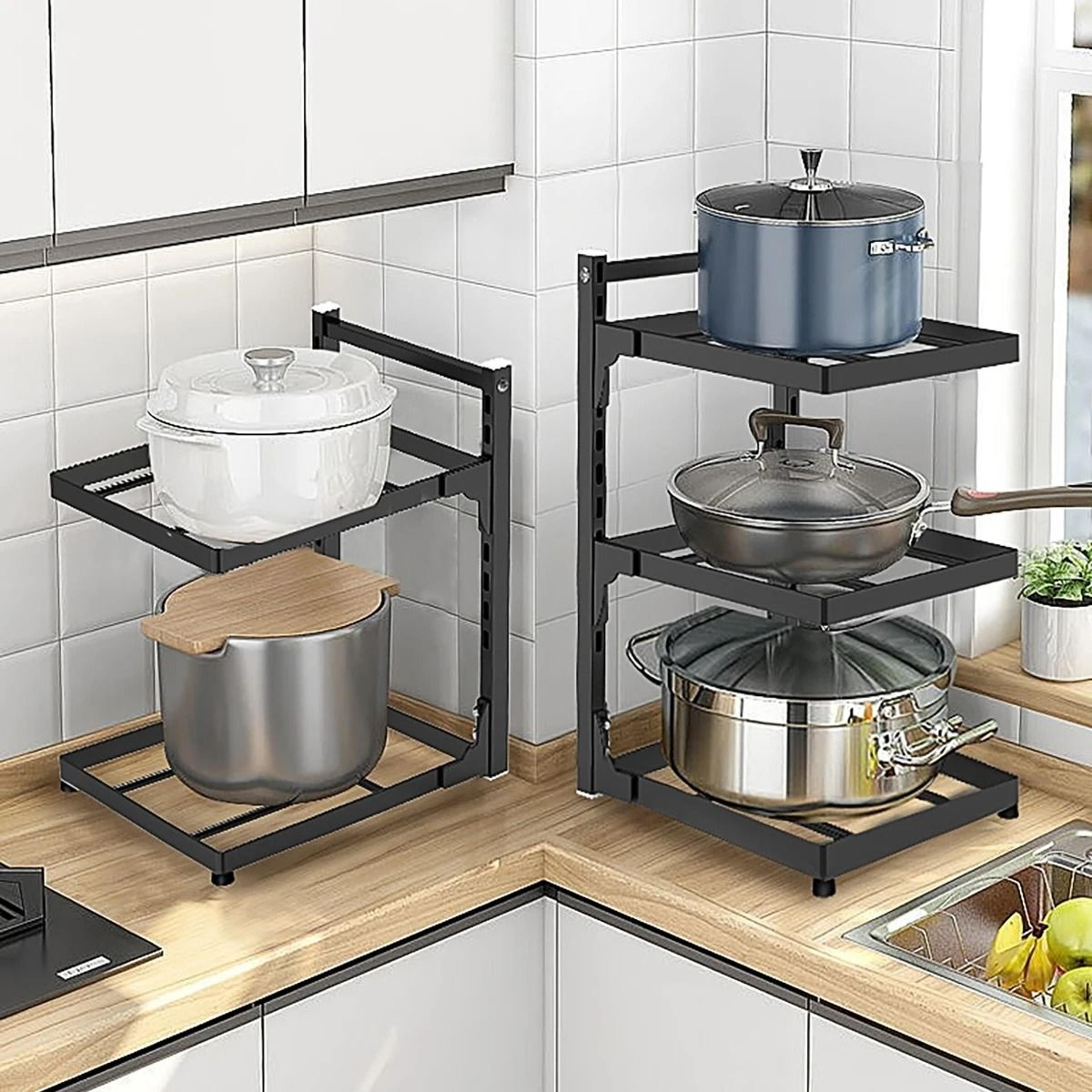 Nexus Modular Pot Rack  Adjustable MultiTier Kitchenware Organizer  UnderSink  Corner Sanctuary Dec 5