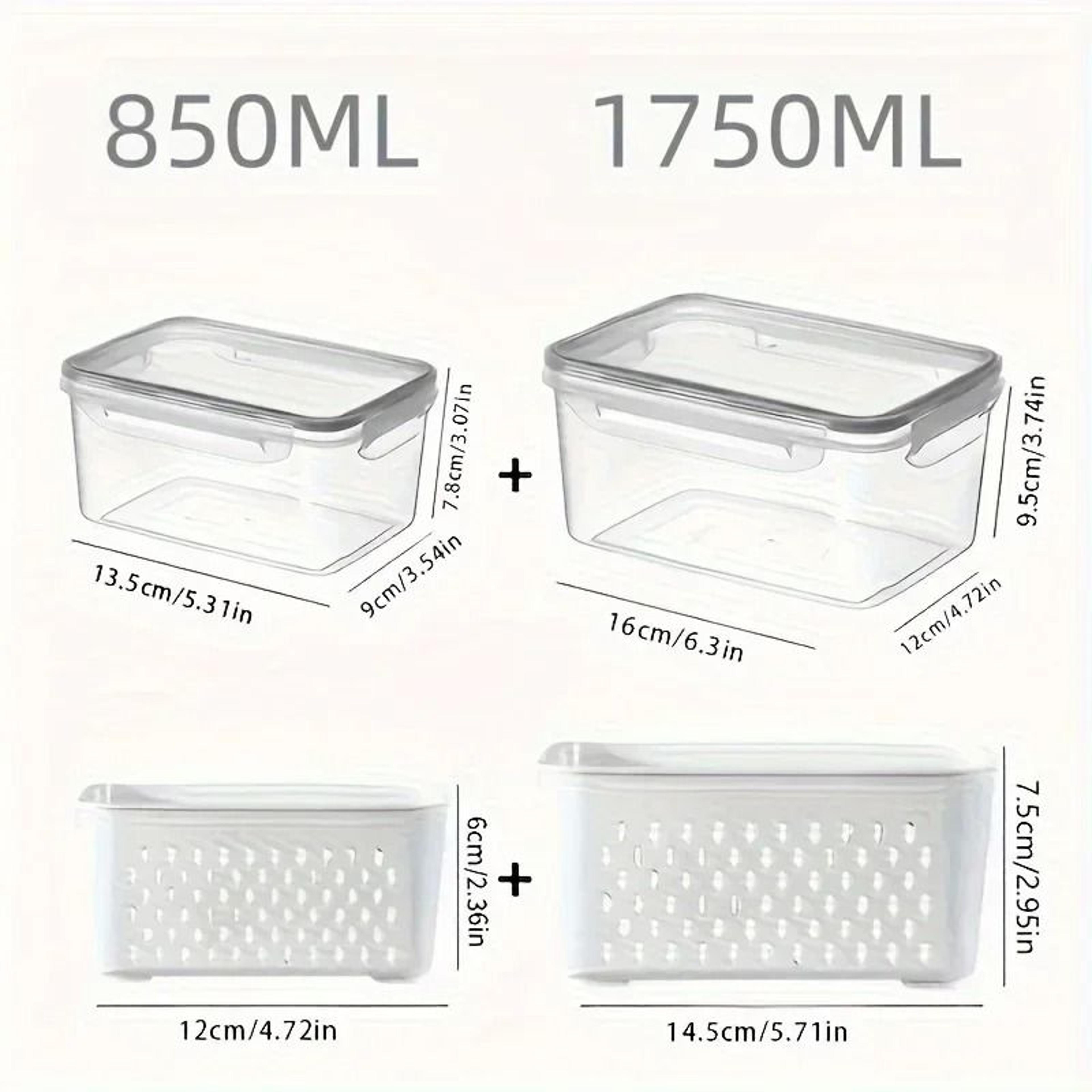 Nexus Produce Vault  Fridge Storage Container Set With Integrated Strainer  FreshSaver Lid 5