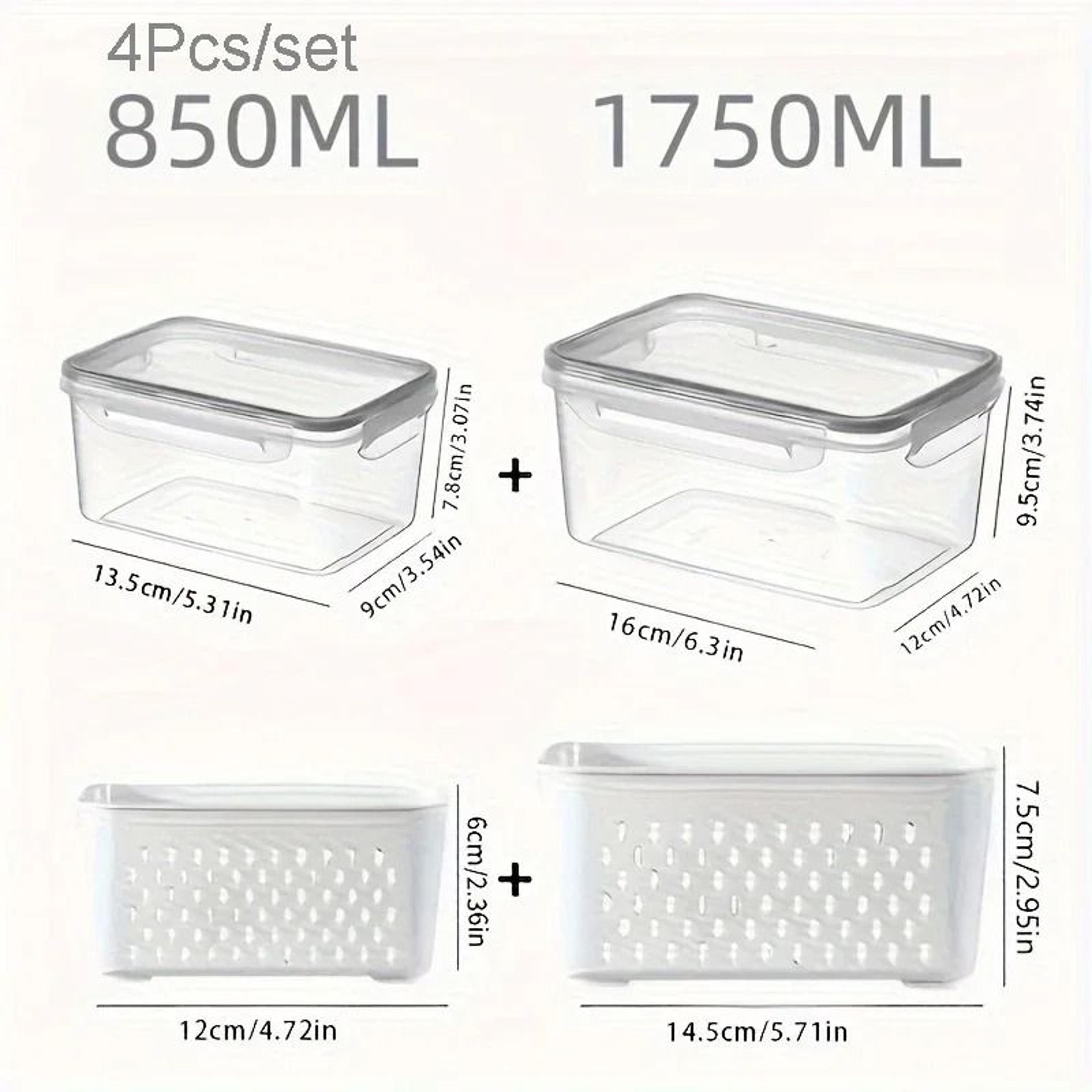 Nexus Produce Vault  Fridge Storage Container Set With Integrated Strainer  FreshSaver Lid 6