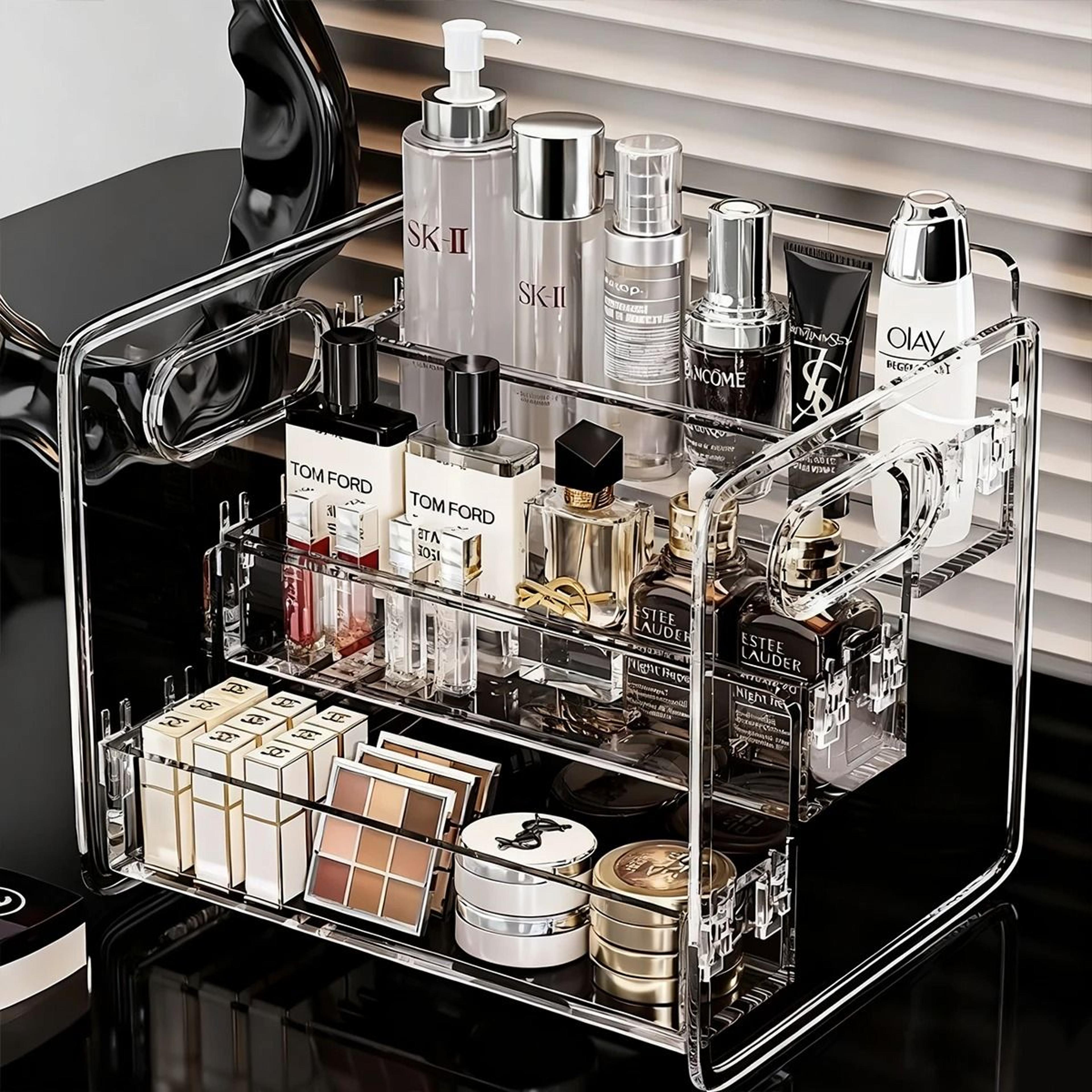 Nexus Prism Cascade  3Tier Transparent Acrylic Perfume  Cosmetic Display Shelf 2