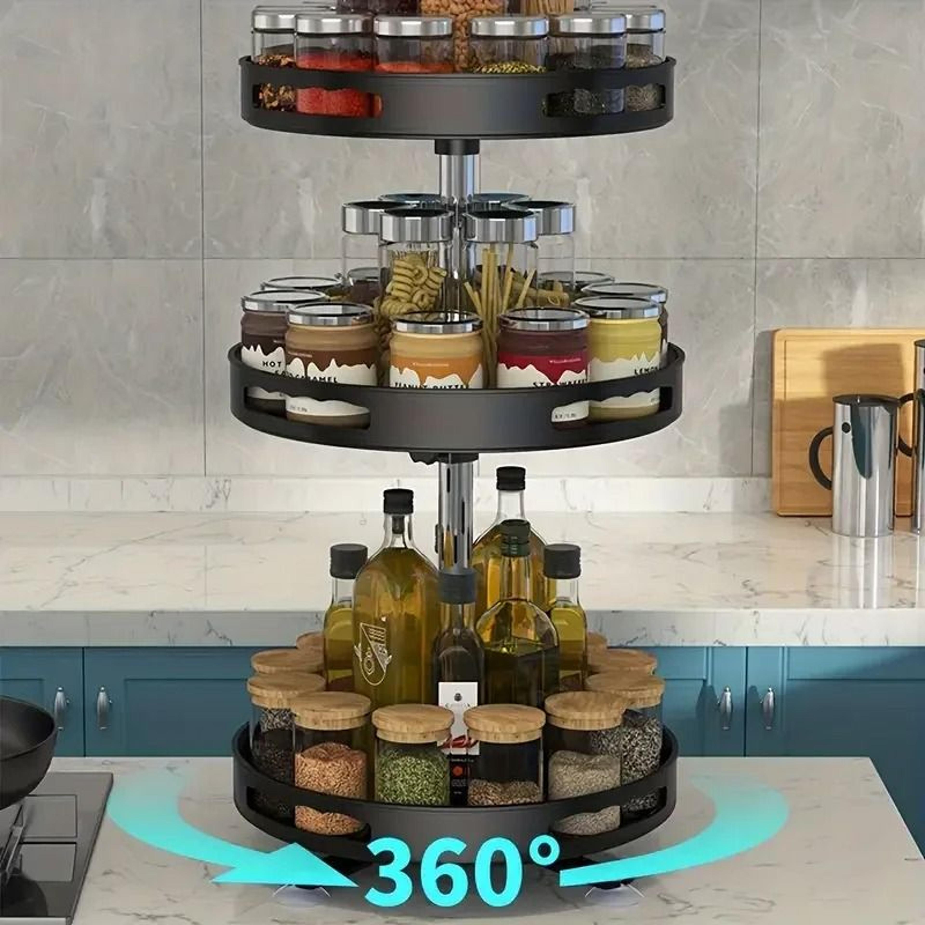 Nexus Orbit  360 MultiPurpose Rotating Storage Carousel  NonSlip Kitchen  Vanity Sanctuary Organize 1