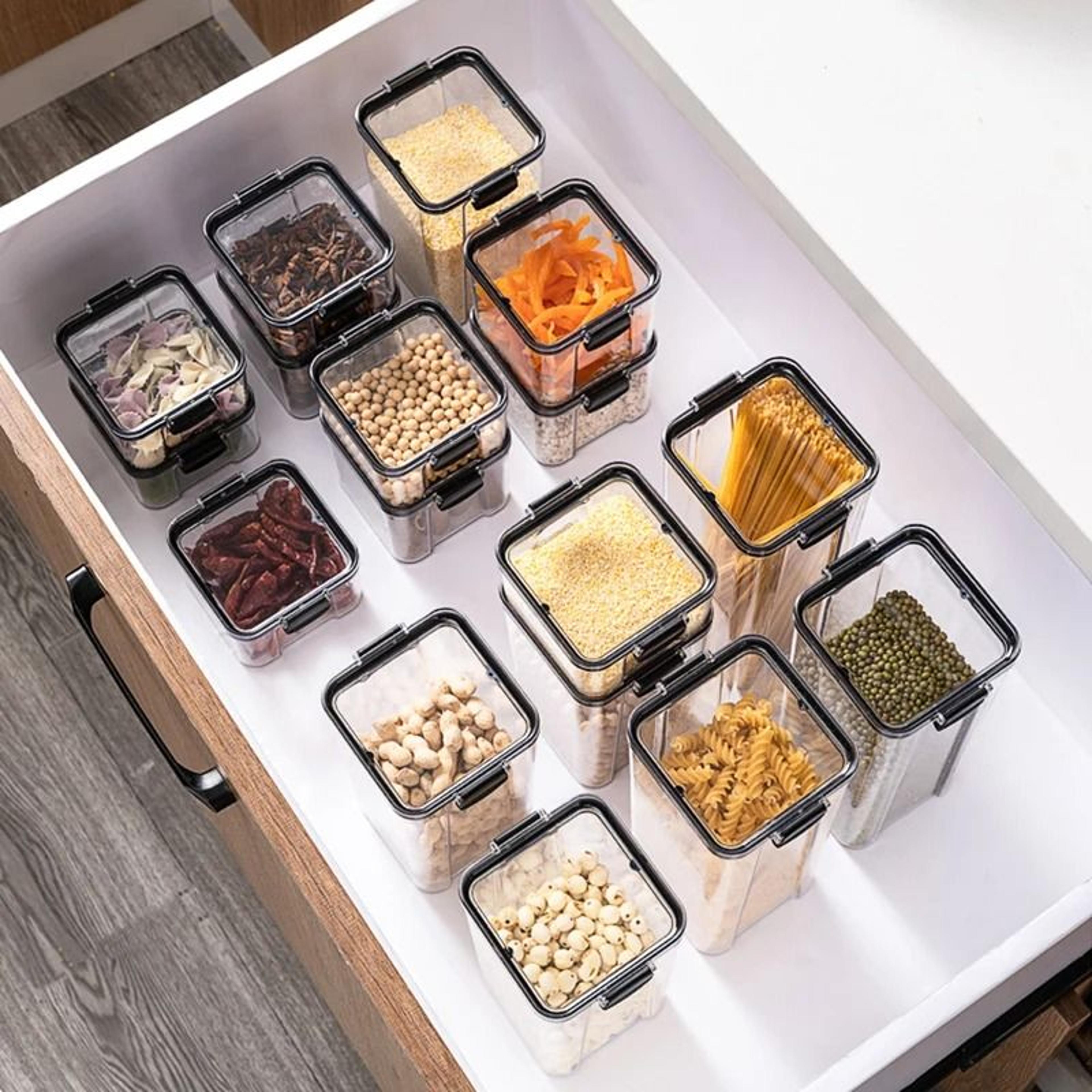 Nexus Crystal Vault  5Piece Sealed Stackable Food Storage Set  Professional Multigrain Tank  Pantry 4