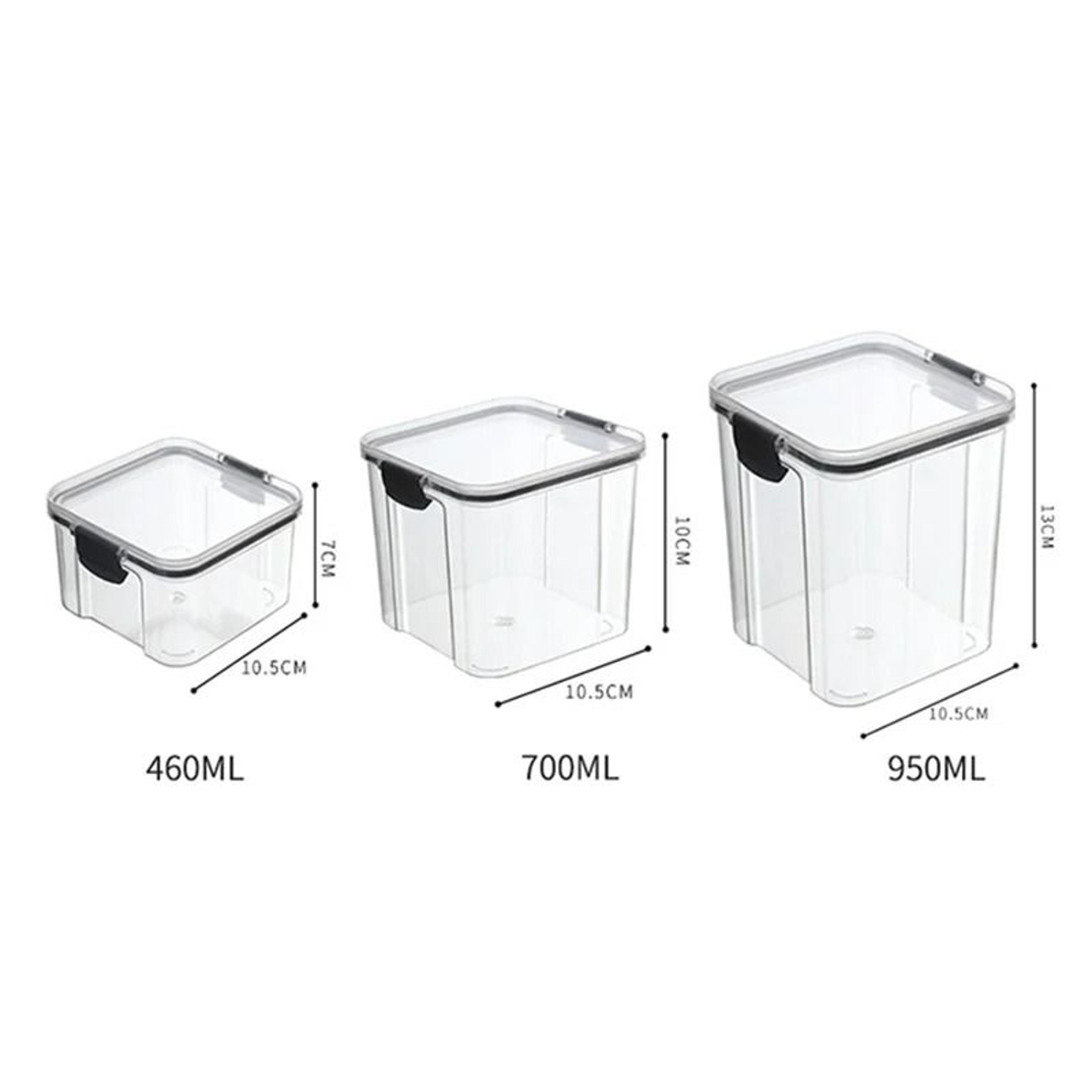 Nexus Crystal Vault  5Piece Sealed Stackable Food Storage Set  Professional Multigrain Tank  Pantry 19
