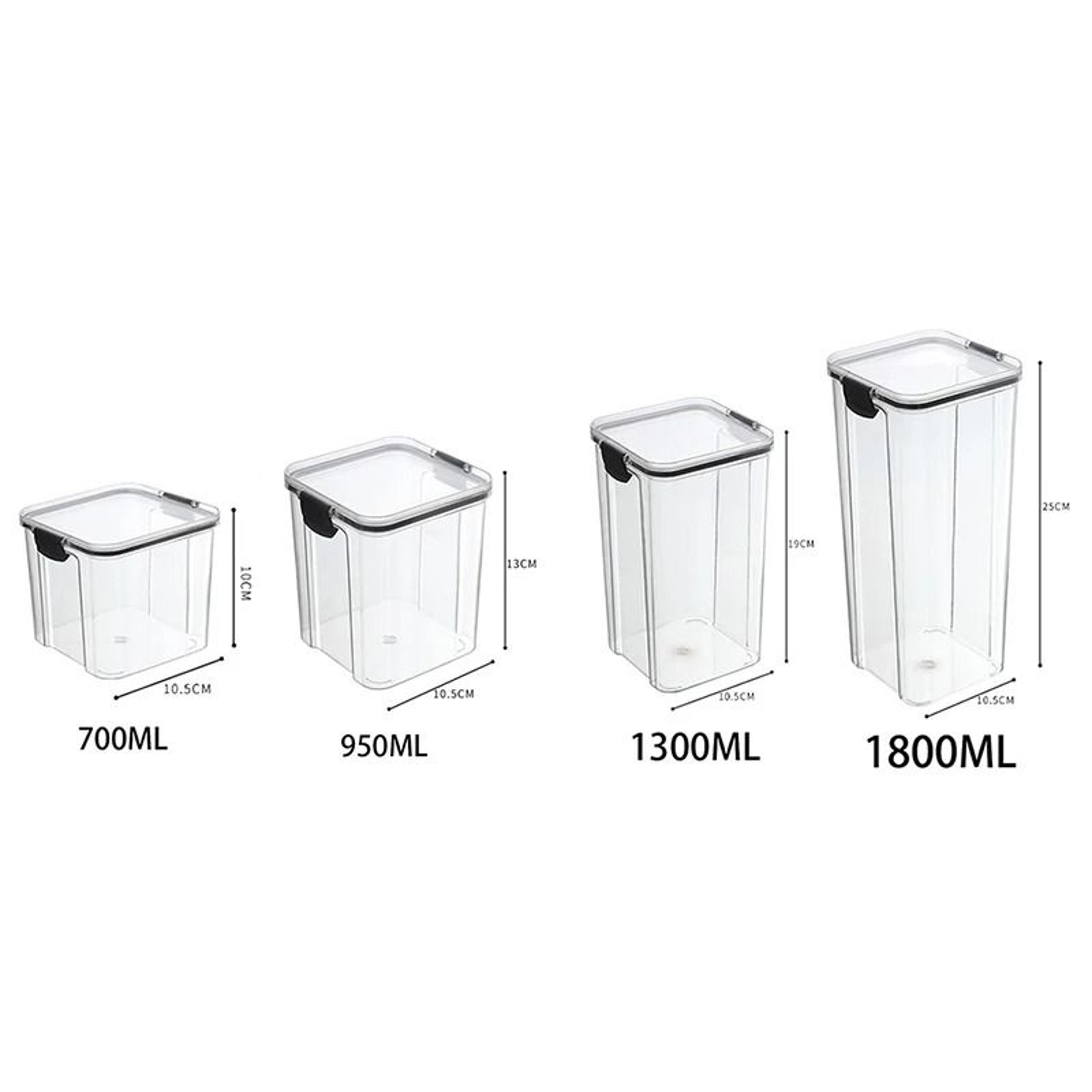 Nexus Crystal Vault  5Piece Sealed Stackable Food Storage Set  Professional Multigrain Tank  Pantry 20
