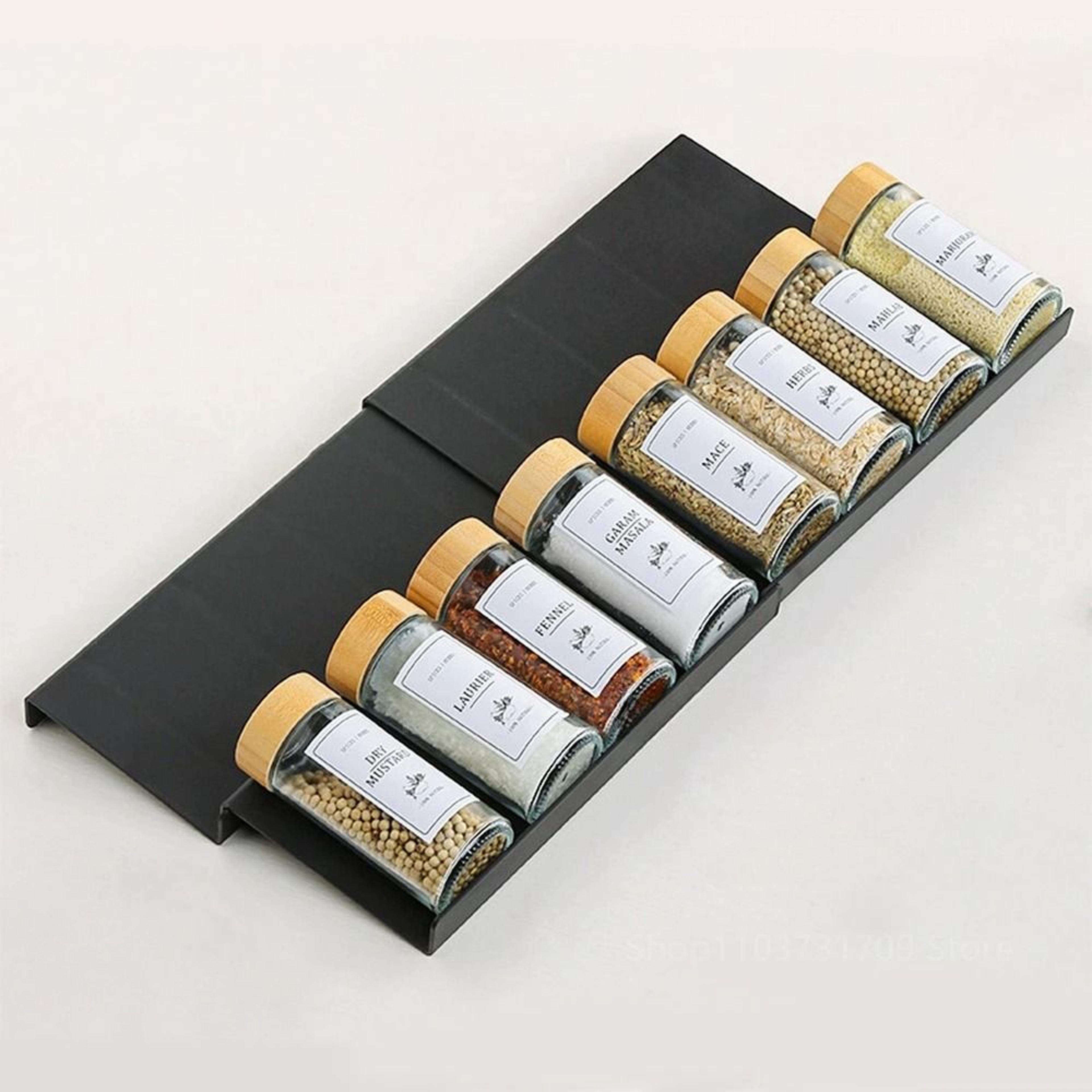 4Layer Adjustable Spice Drawer Organizer  Professional Cabinet  Pantry Finishing System 4