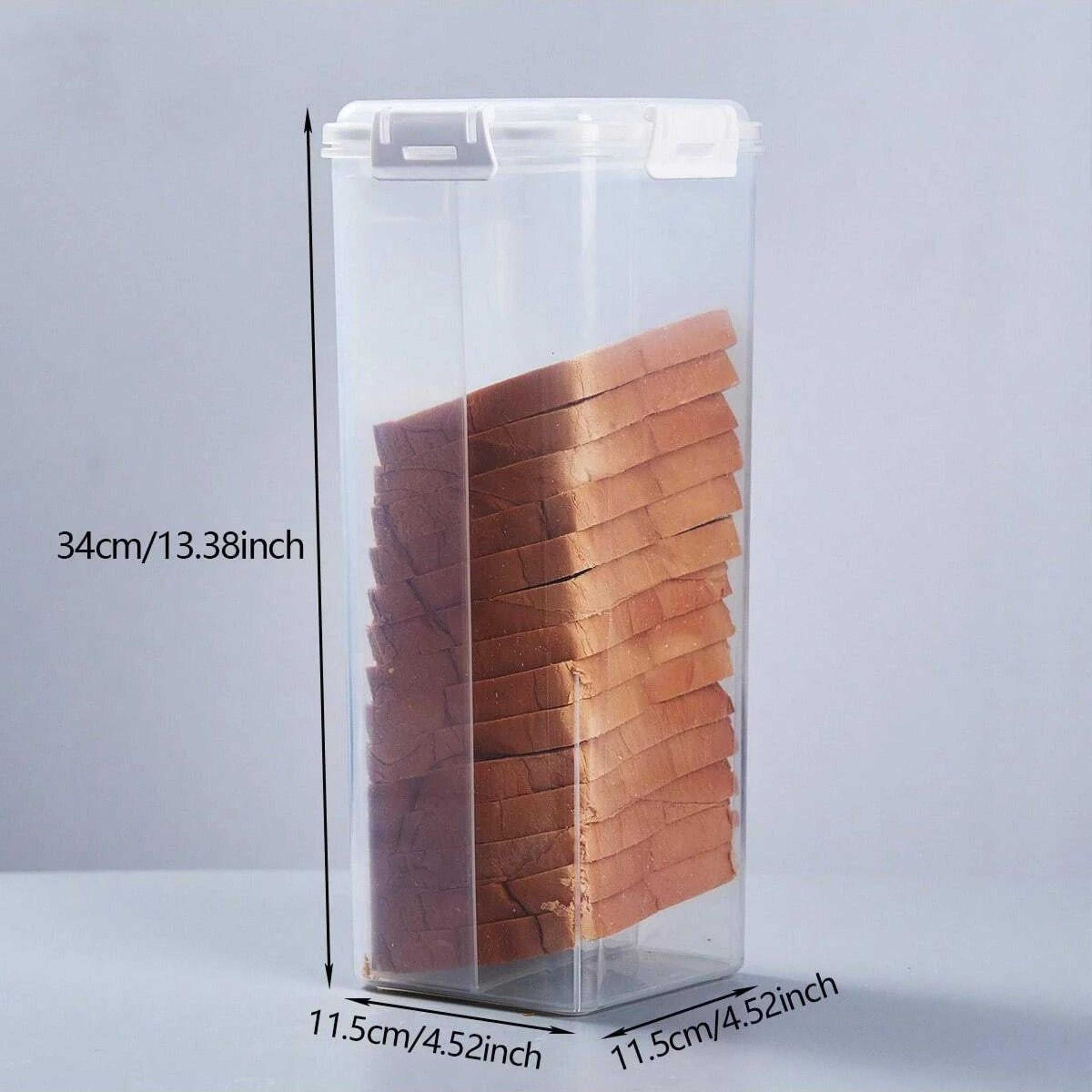 Vertical Bread Loaf Container  Airtight Clear Bread Box  Tall Sandwich Bread Saver 2