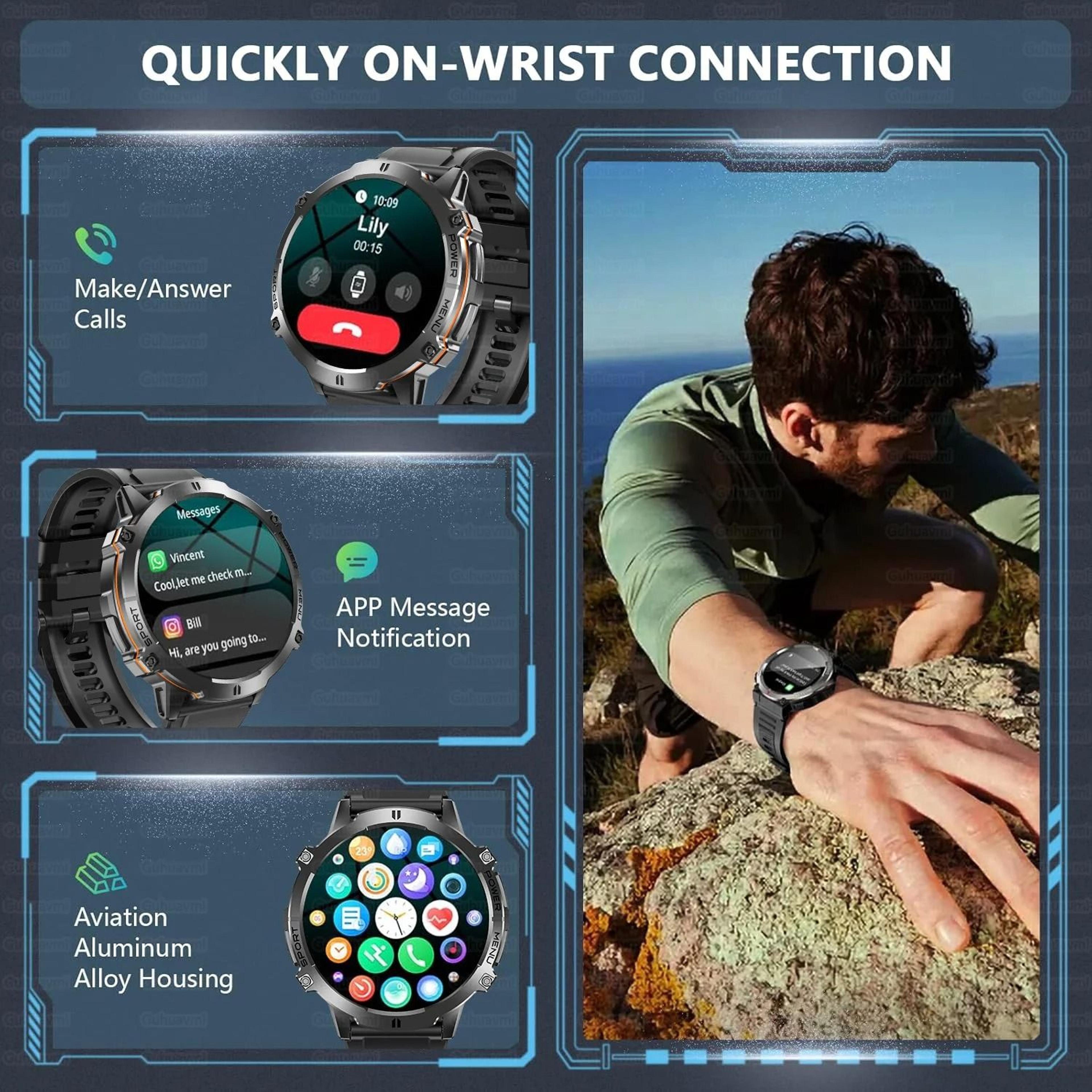 TRex 3 Military Grade Smartwatch  10ATM Waterproof  GPS  Executive 1000mAh Battery AMOLED Sports Sy 3